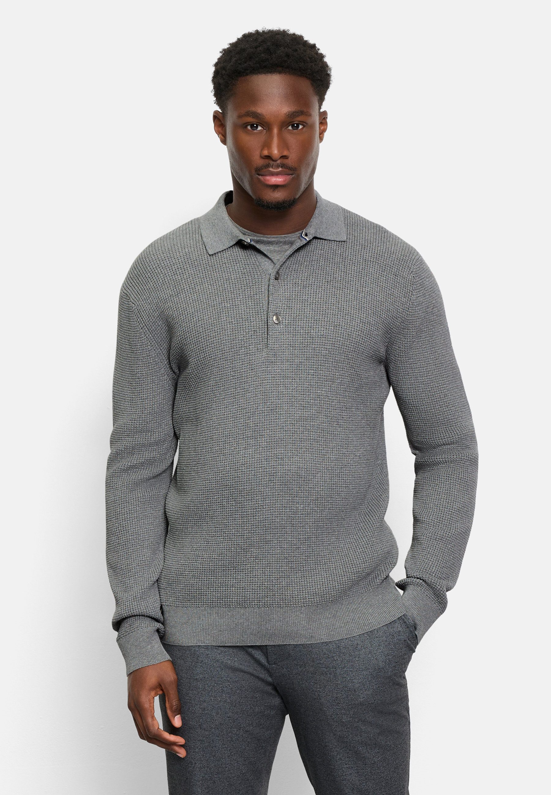 OLYMP Langarm-Poloshirt OLYMP Casual Strick, Polo langarm