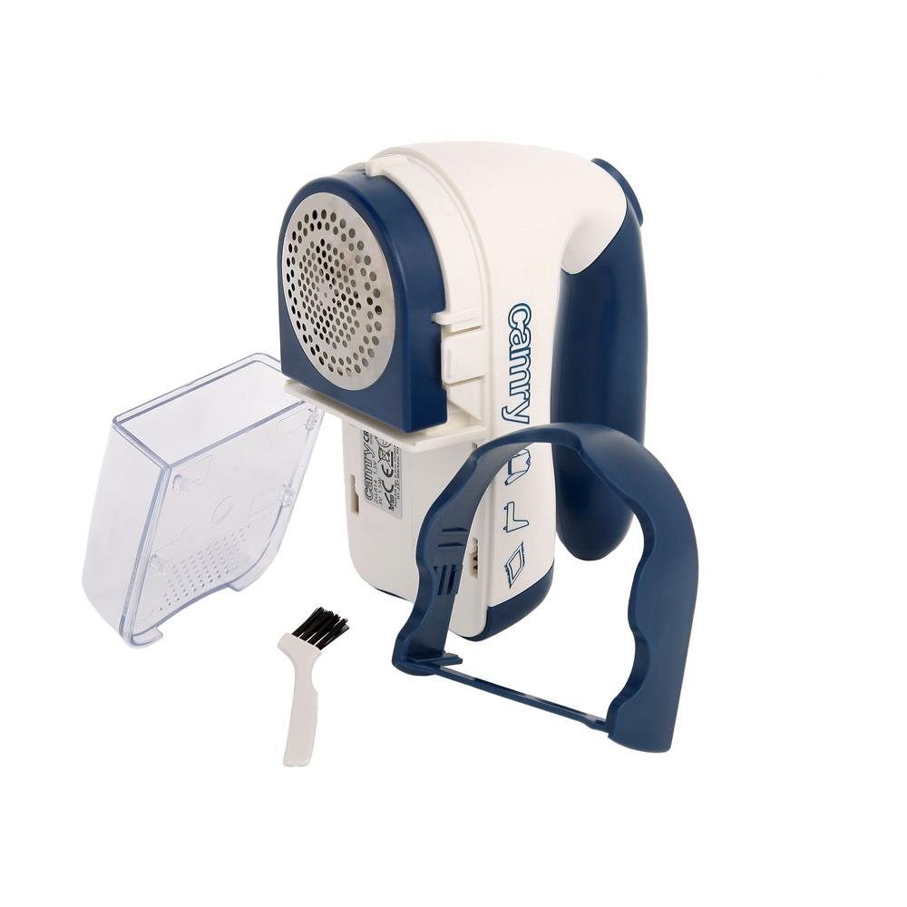 Camry Fusselrasierer CR 9606, große Klinge, Batterie, elektrisch, Fusselentferner, Weiß / Blau