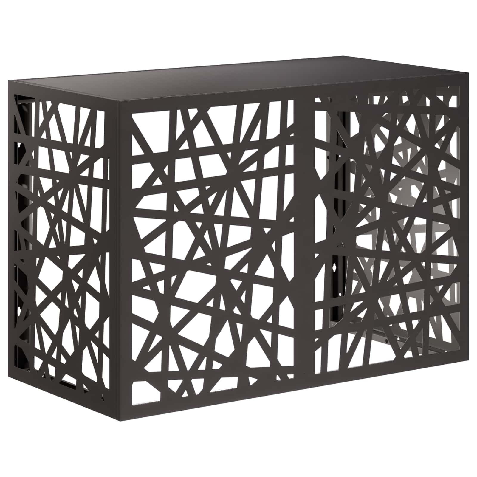vidaXL Wärmepumpen-Verkleidung 100 x 50 x 70 cm Abdeckung Verkleidung Klimaanlage Schwarz 100x50x70 c