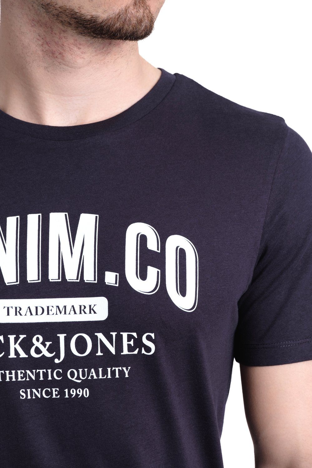 Jones T-Shirt & aus Jack OPT11 Baumwolle Aufdruck Print-Shirt mit