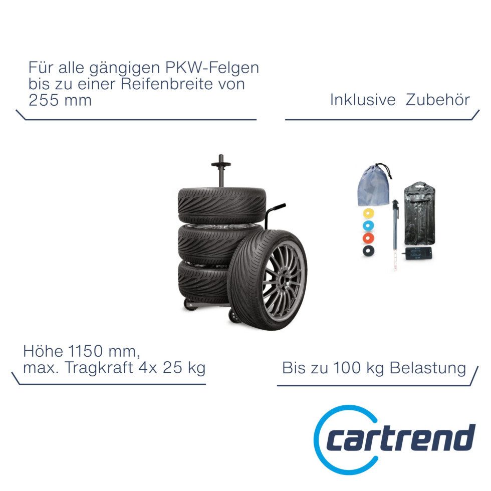 Cartrend Felgenbaum Cartrend Felgenbaum bis Reifenbreite 255 mm inkl.