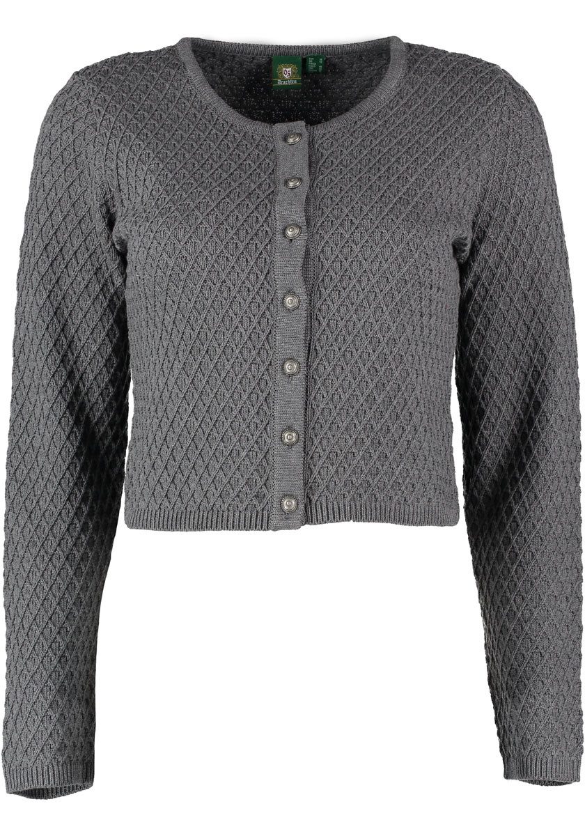 OS Trachten Strickjacke Quivun Trachtenjacke mit Rautenmuster günstig online kaufen