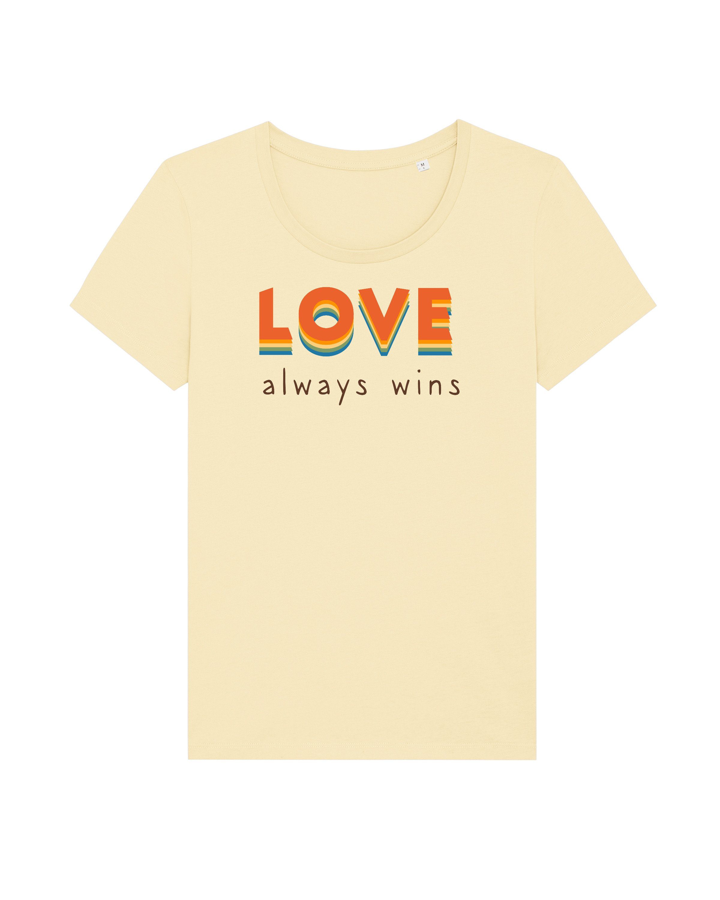 wat? Apparel Print-Shirt Love always wins (1-tlg) Butter