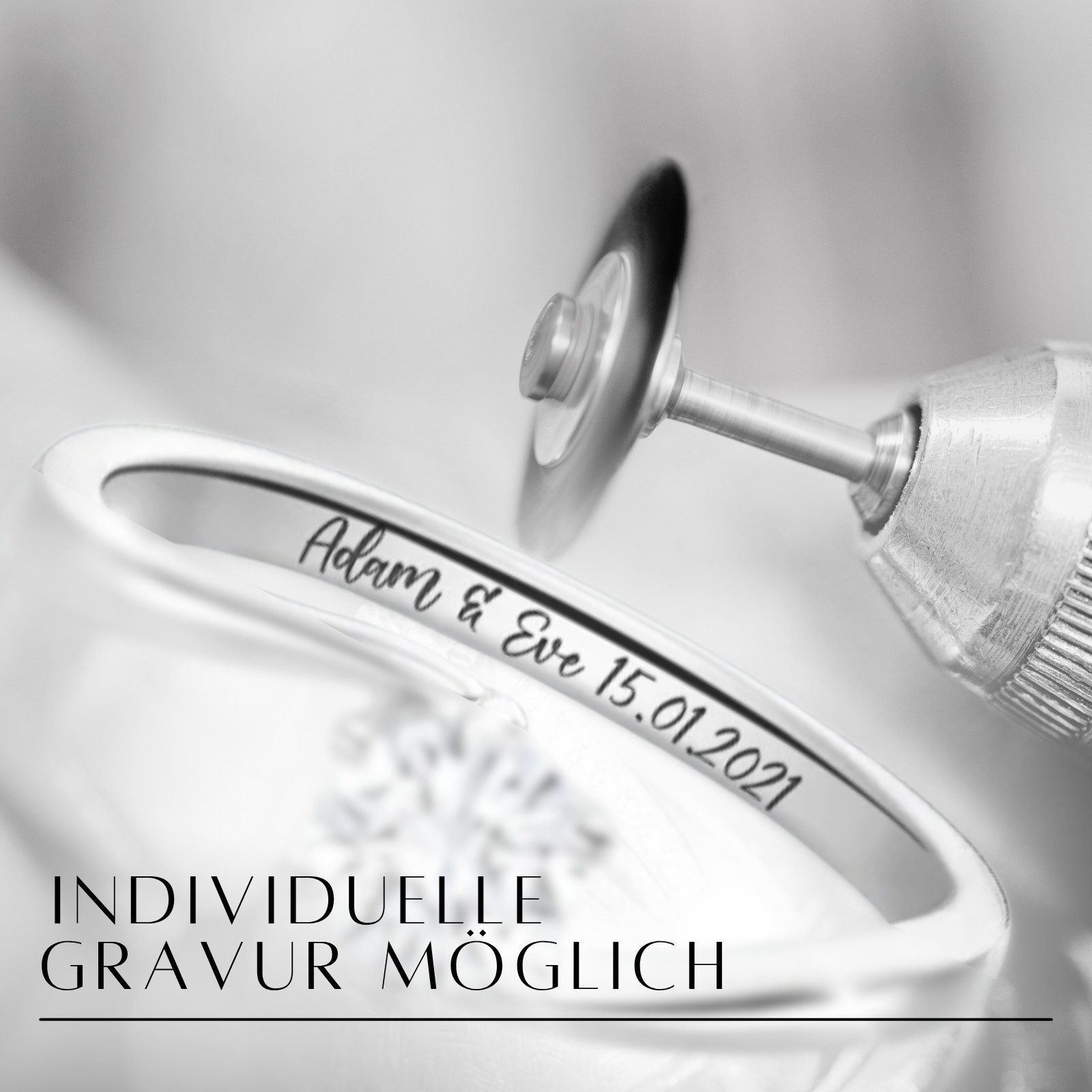 Adam & Eve Verlobungsring Brillantring 585/- Gold, Weißgold, Rotgold 0,10 c günstig online kaufen