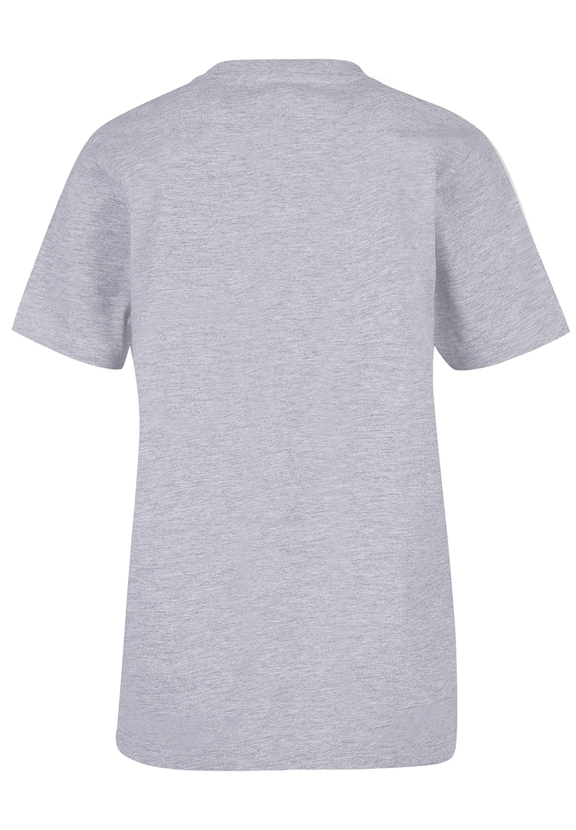 Print heather Happy Good T-Shirt F4NT4STIC Pixel Herz grey Vibes People