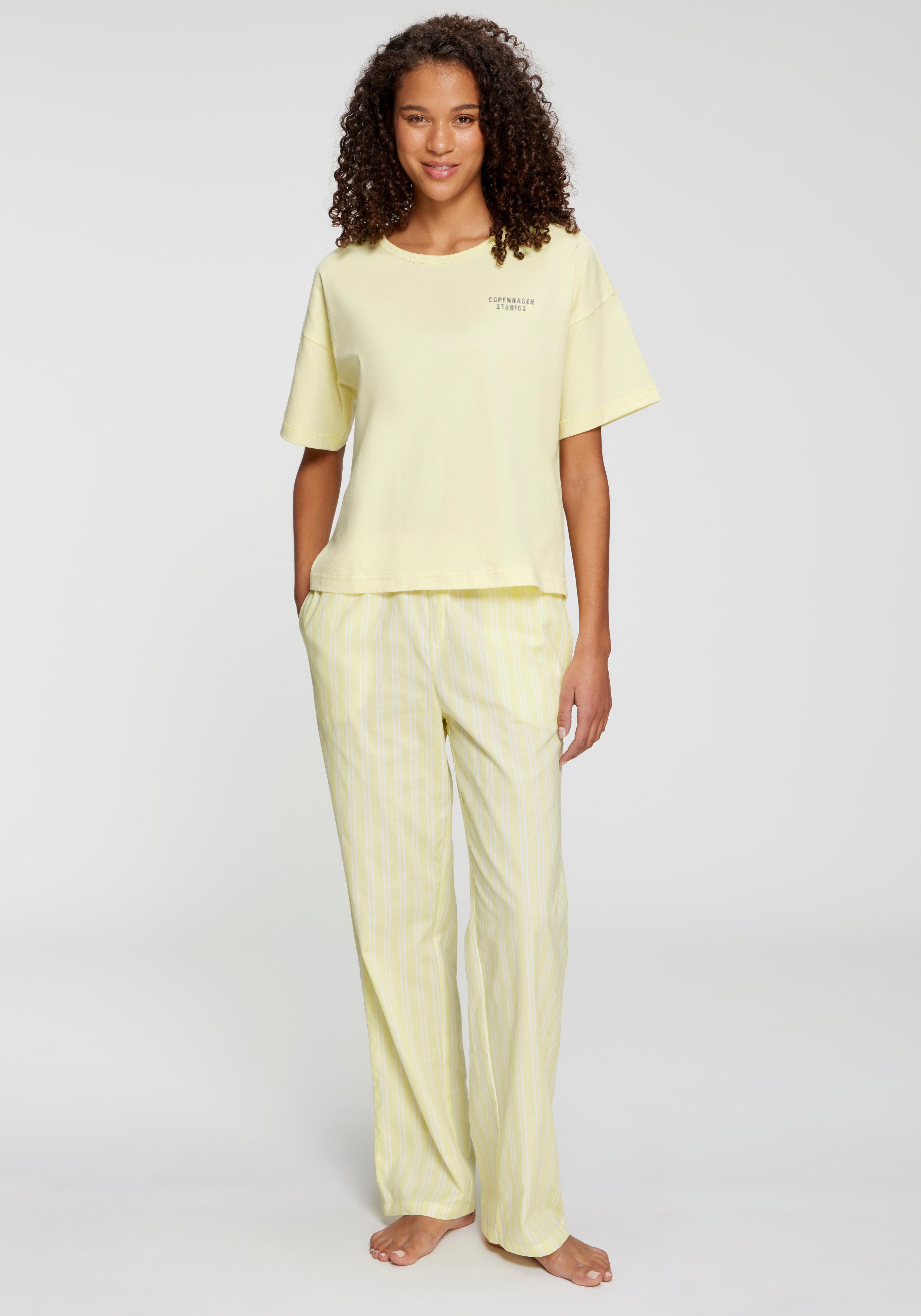 Copenhagen Studios Pyjamahose aus leichter Baumwolle-Webware