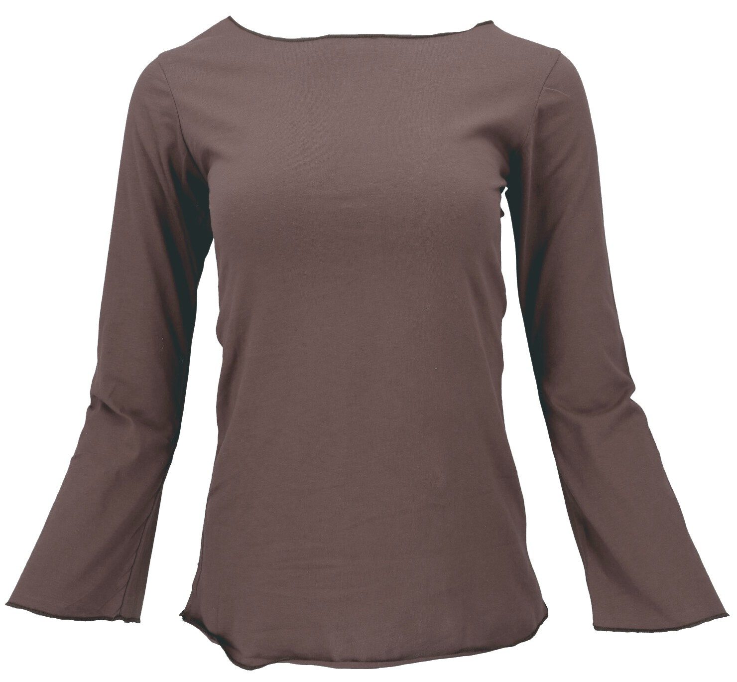Guru-Shop Longsleeve Basic Langarmshirt, Yogashirt mit.. alternative Beklei günstig online kaufen