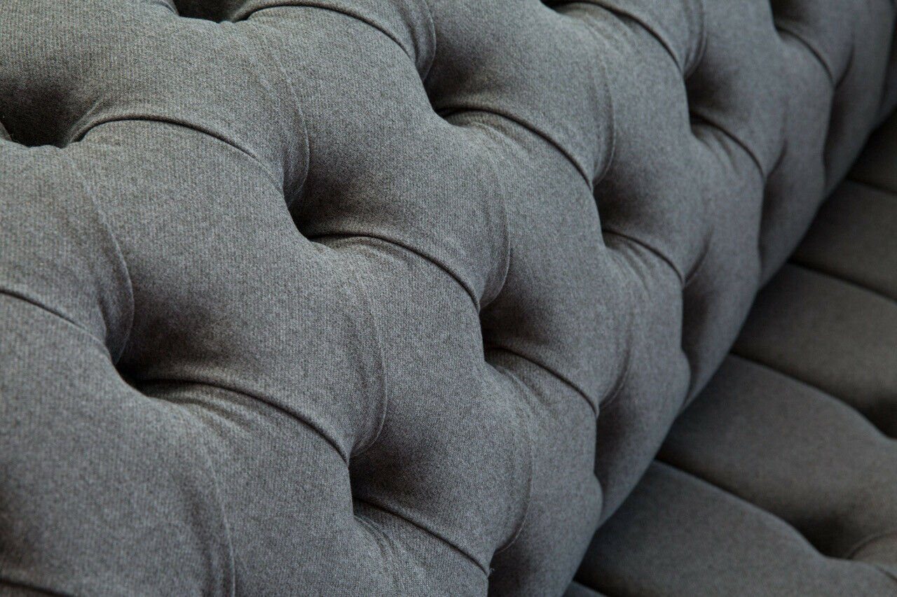 Chesterfield-Sofa, Sofas Textil Sitzer JVmoebel Chesterfield Ledersofa Designer 2 Couchen