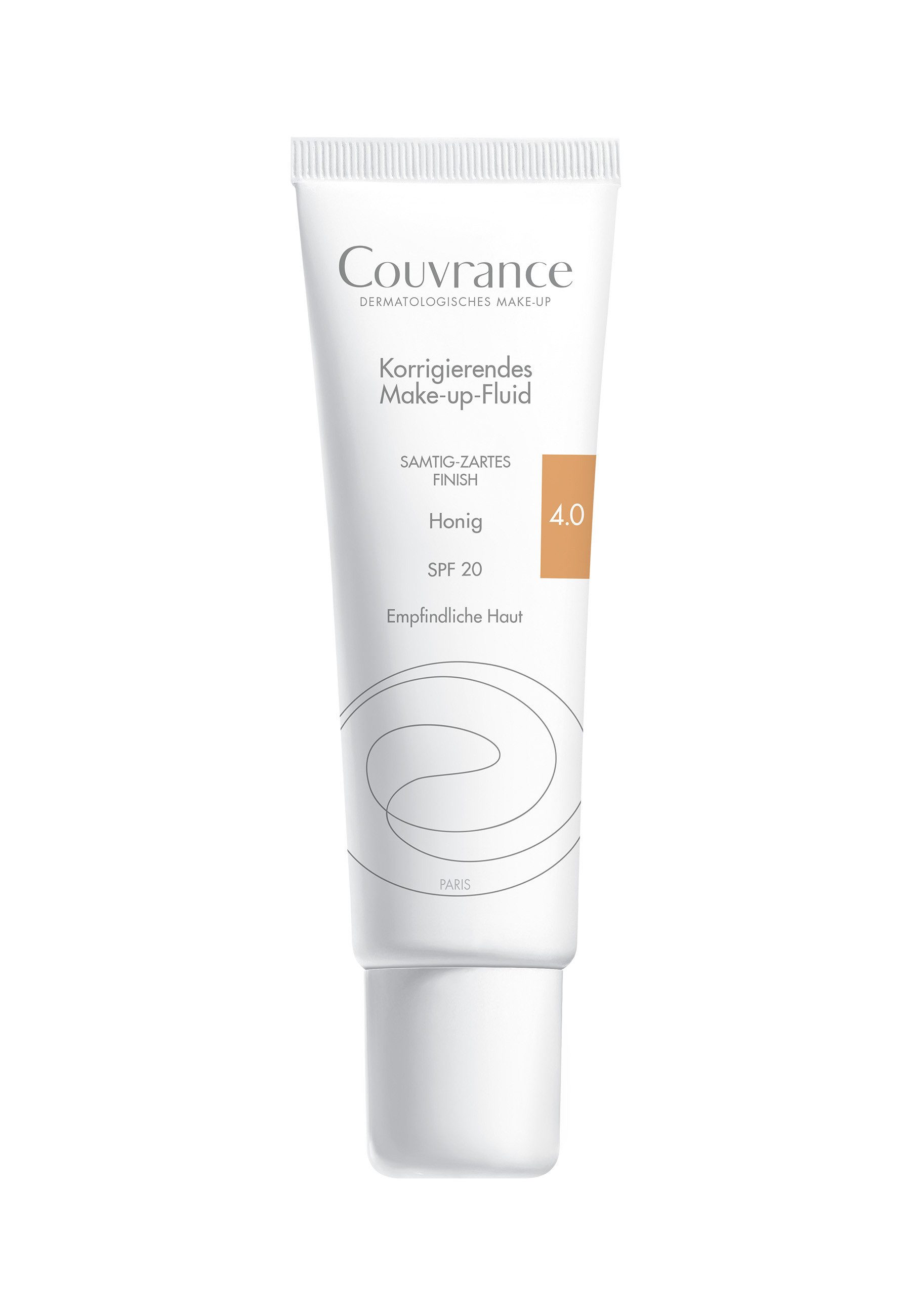 Avene Make-up Couvrance Korrigierendes Make-up Fluid Honig 4.0, wasserbeständig, mit LSF 20