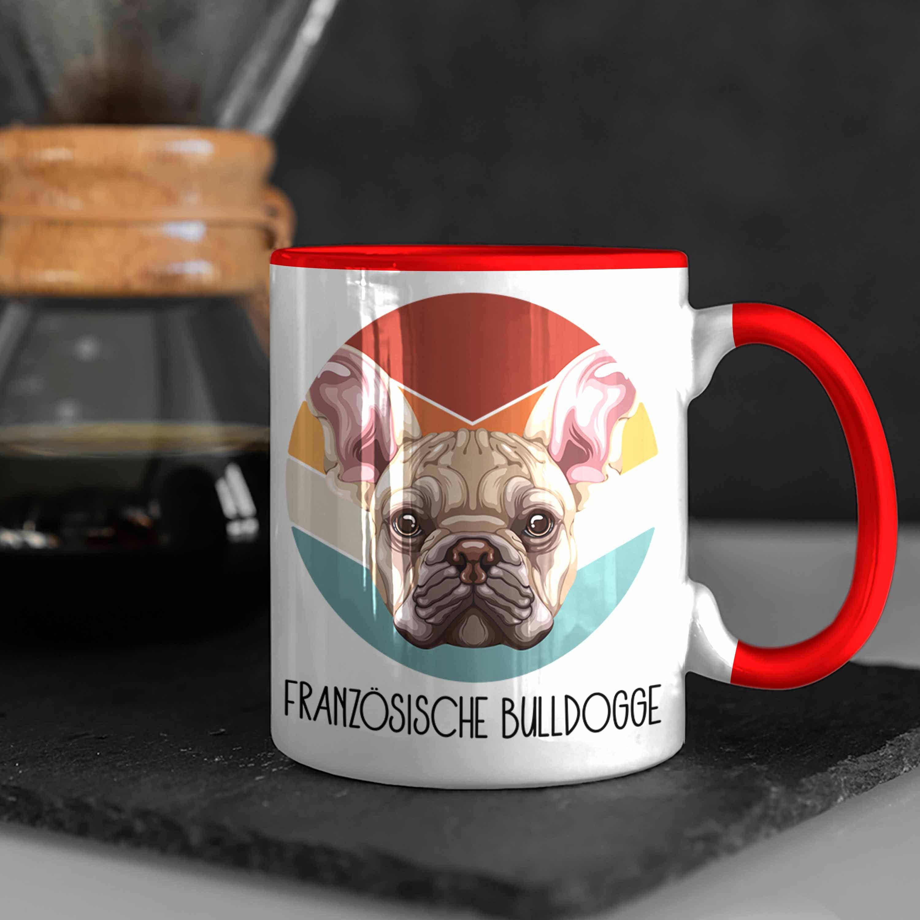 Besitzer Französische Geschenk Rot Geschen Tasse Bulldogge Spruch Trendation Lustiger Tasse