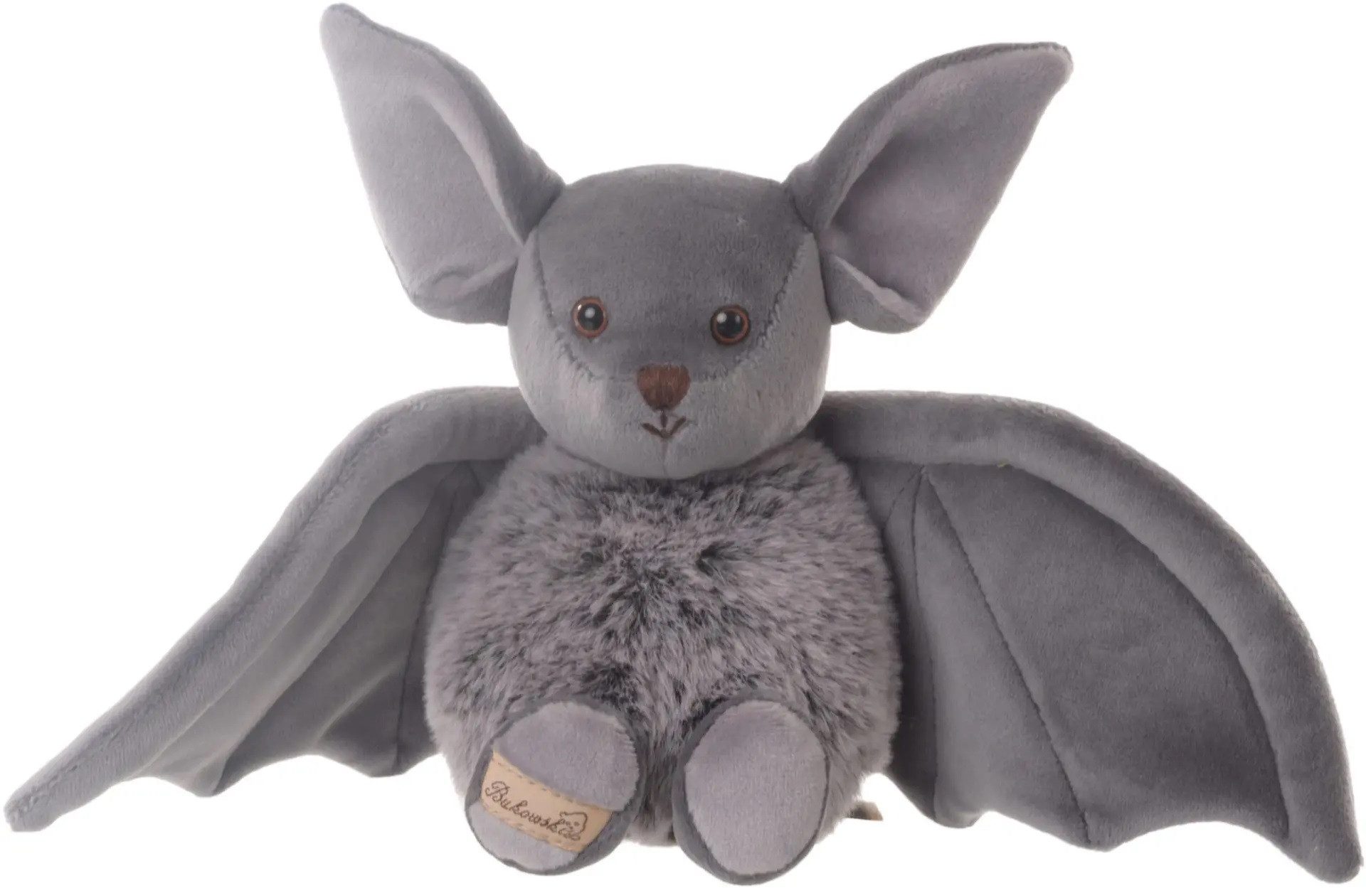 Bukowski Kuscheltier Fledermaus Baltazar 15 cm grau Stofffledermaus Plüschtier