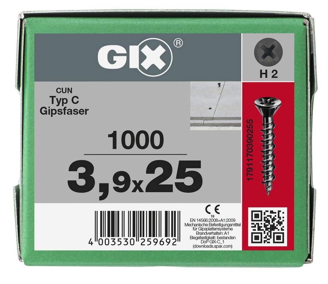 Thumbnail - SPAX Trockenbauschrauber Spax Trockenbauschrauben 3.9 x 25 mm PH 2 - 1000
