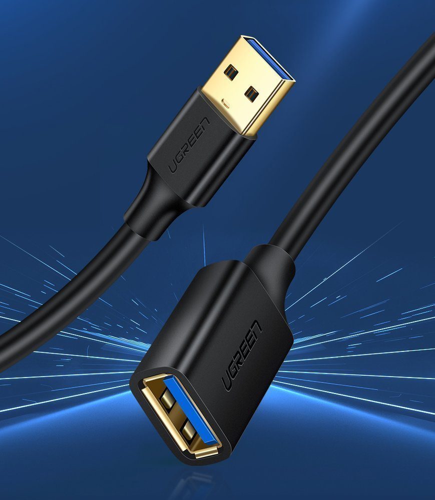 UGREEN 1,5m Kabel Verlängerungsadapter USB 3.0 weiblich - USB 3.0 männlich USB-Kabel, (150 cm)