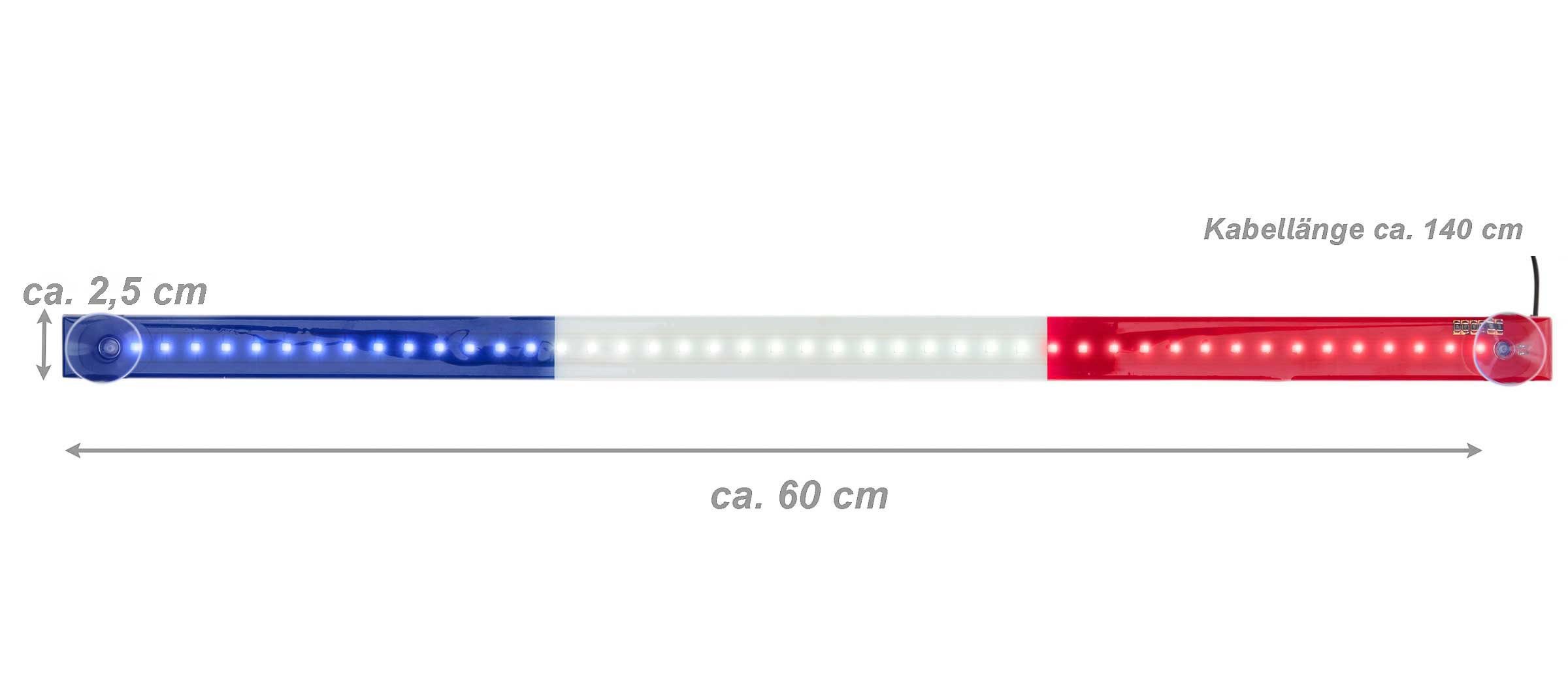 All Ride LED Lichtleiste LKW LED-Lichtleiste in blau, weiß, rot, Fahrerhausbeleuchtung, LED fest integriert, weiß, LKW LED Innenleuchte in den französischen Nationalfarben