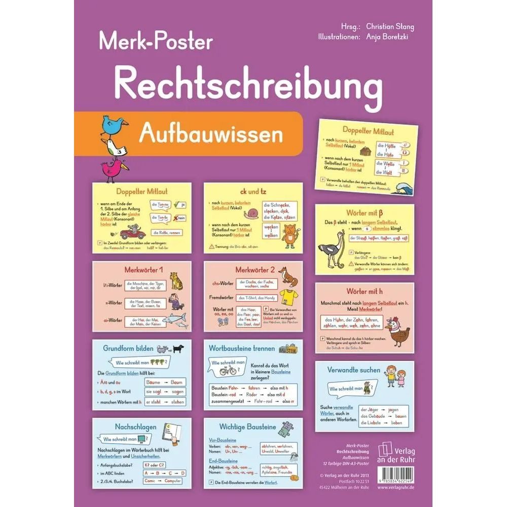 Verlag an der Ruhr Poster Merk-Poster: Rechtschreibung - Aufbauwissen
