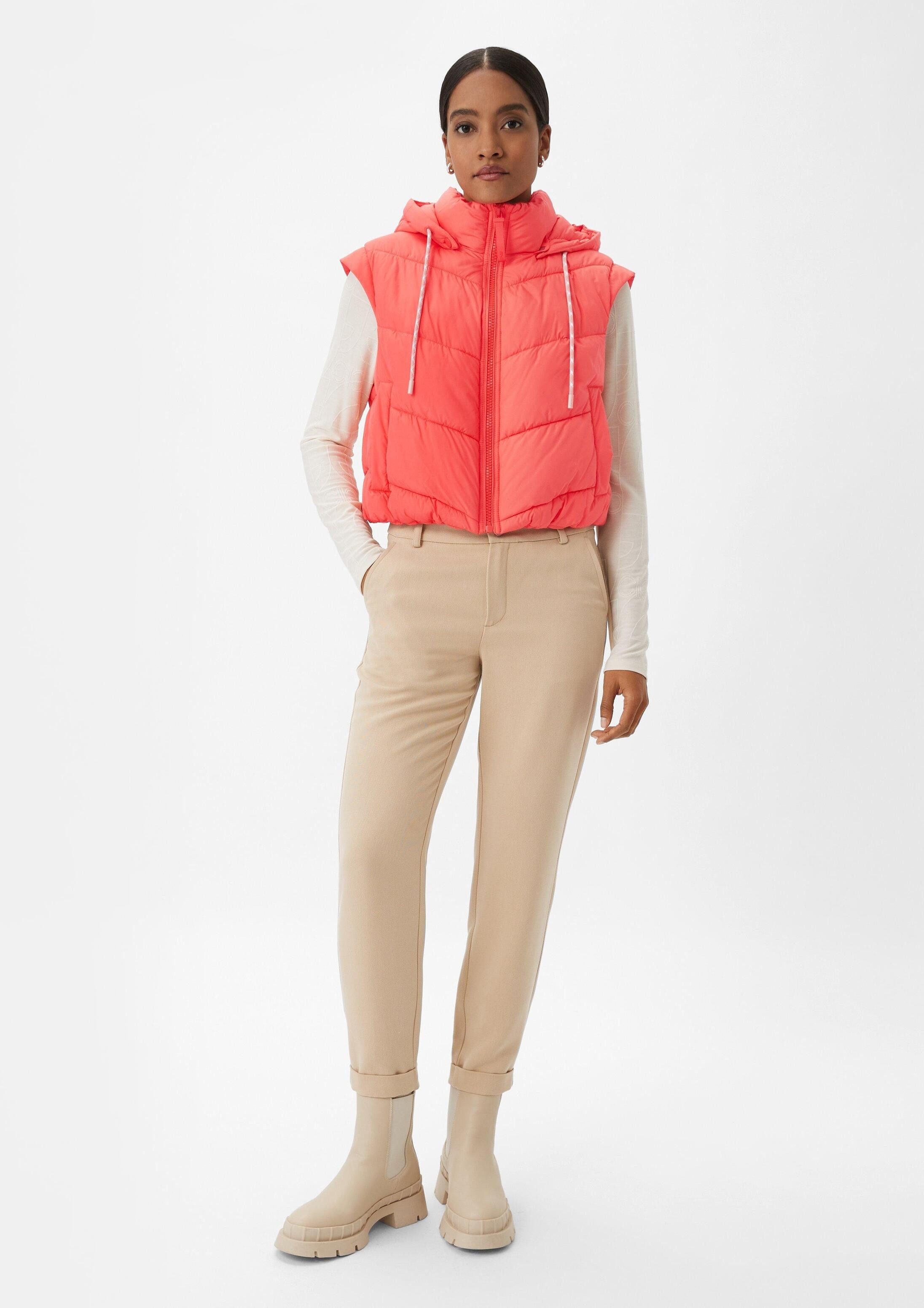 comma Outdoorjacke Outdoor-Weste Weste mit abnehmbarer Kapuze