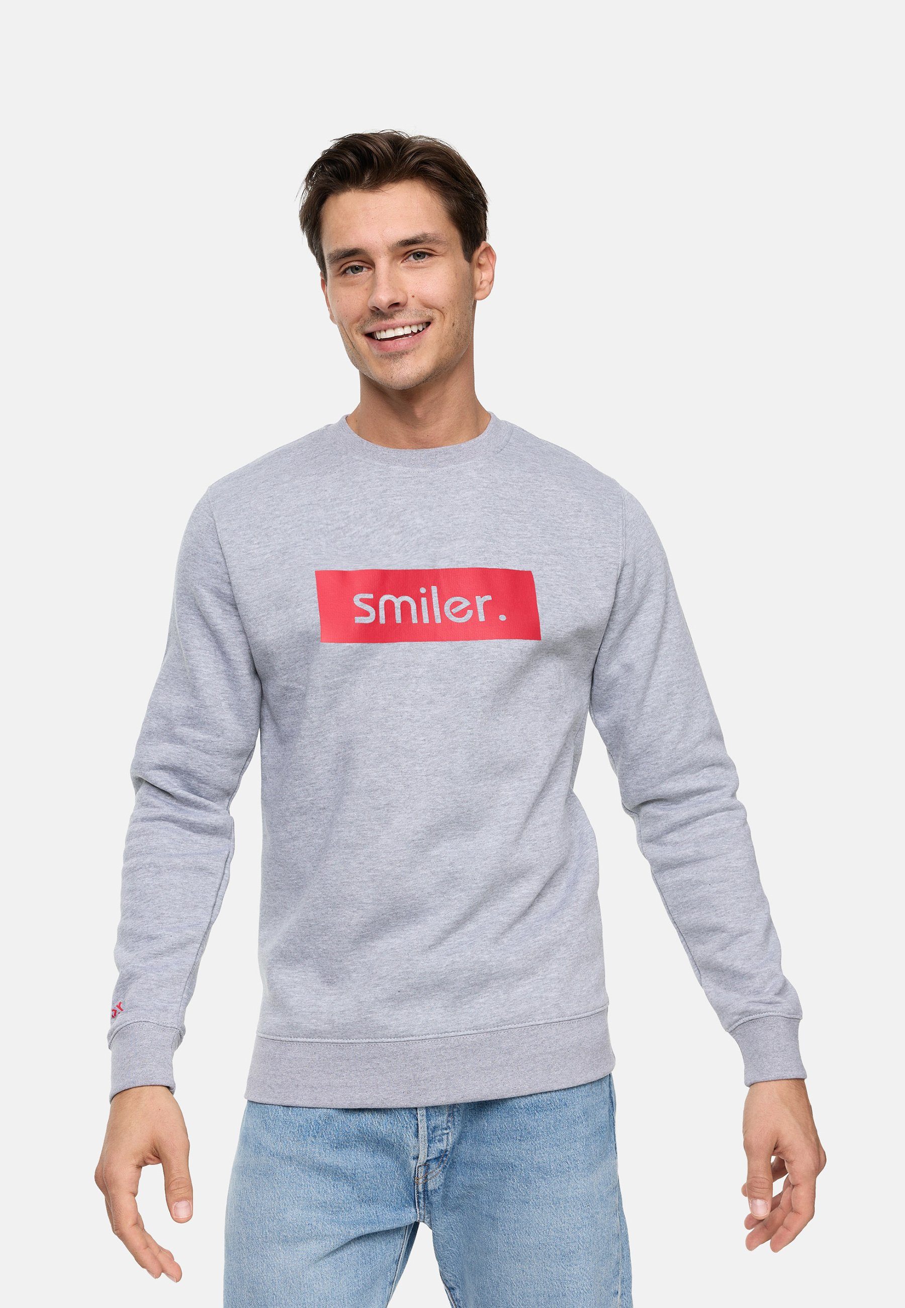 smiler. Sweatshirt dude. mit Label-Applikationen