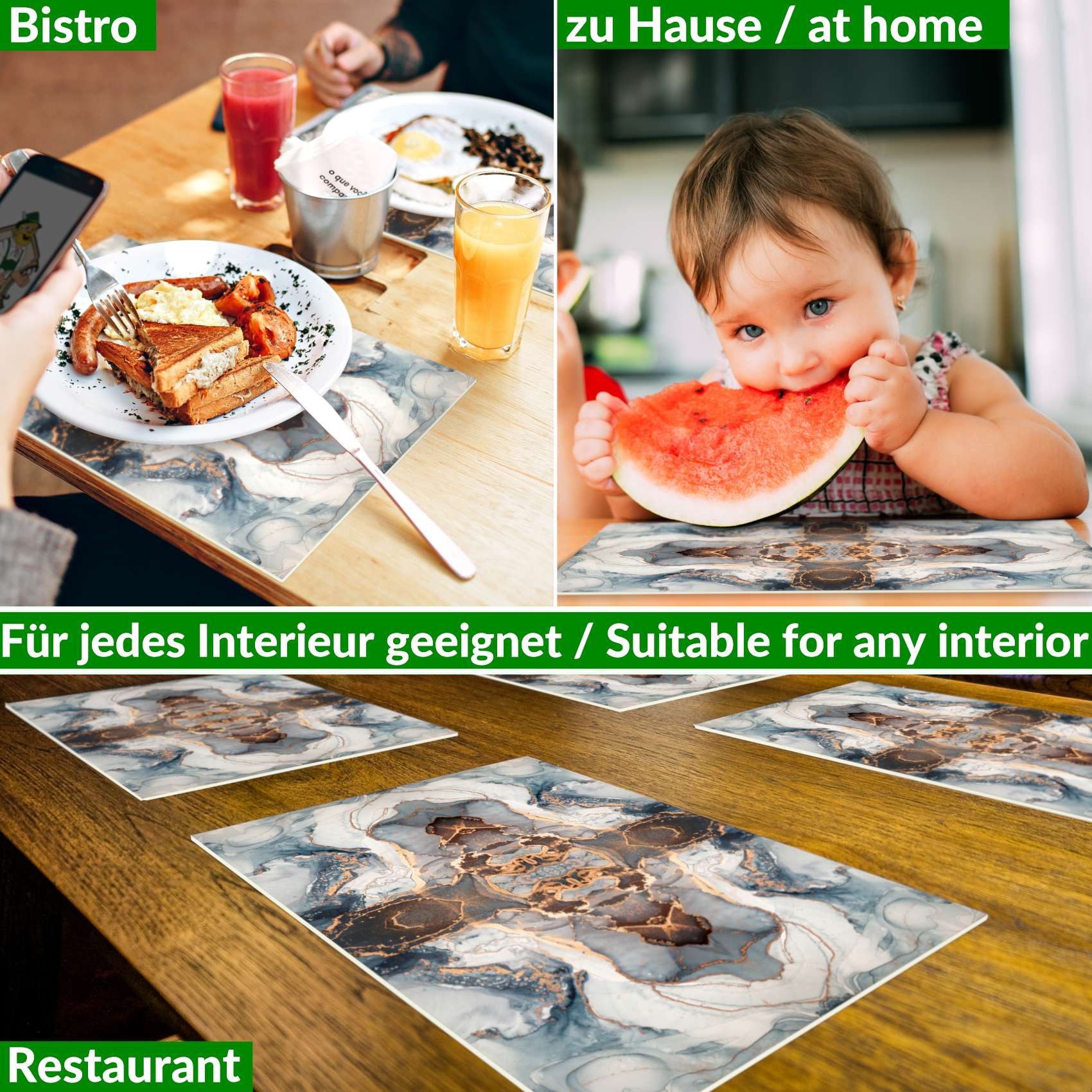 ANRO Platzset DEIN Platzdeckchen Servierdeckchen Soft günstig online kaufen
