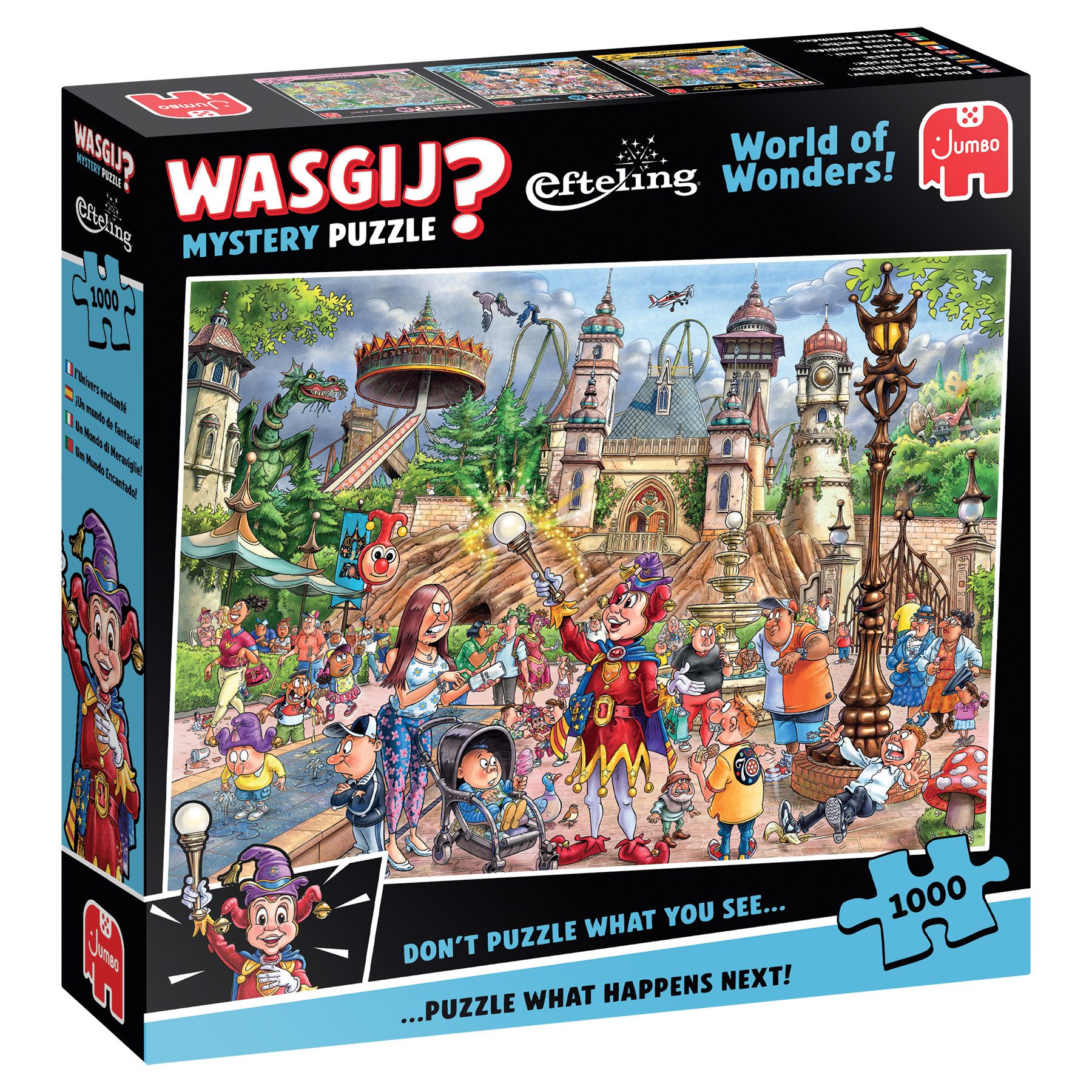 Jumbo Spiele Puzzle Wasgij Mystery Efteling, Welt voller Wunder, 1000 Teile Puzzle, 1000 Puzzleteile, Made in Europa