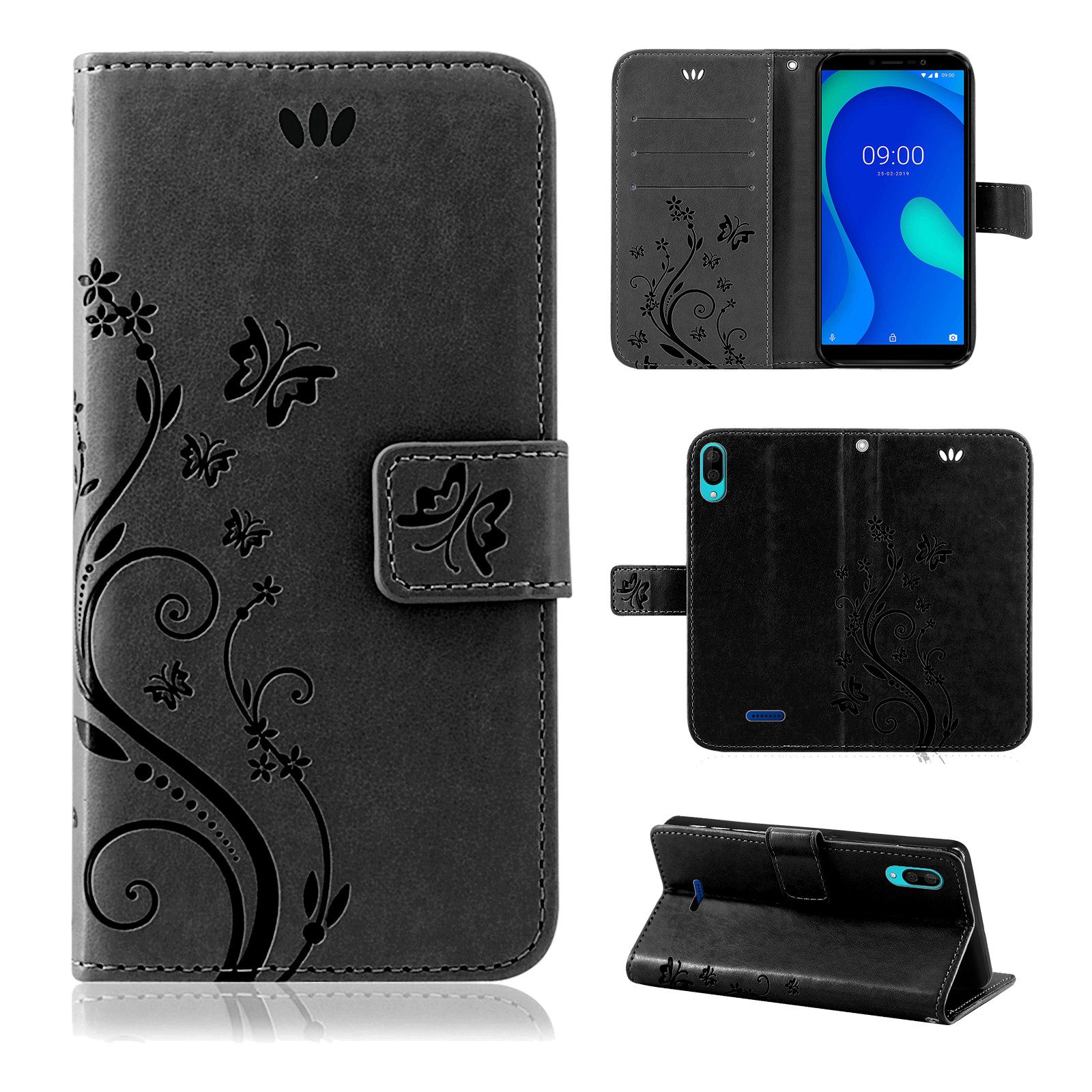betterfon Handyhülle Handytasche für Wiko Schutzhülle Klapphülle, Bookstyle-Hülle: Magnetverschluss 3 Kartenfächer & Standfunktion