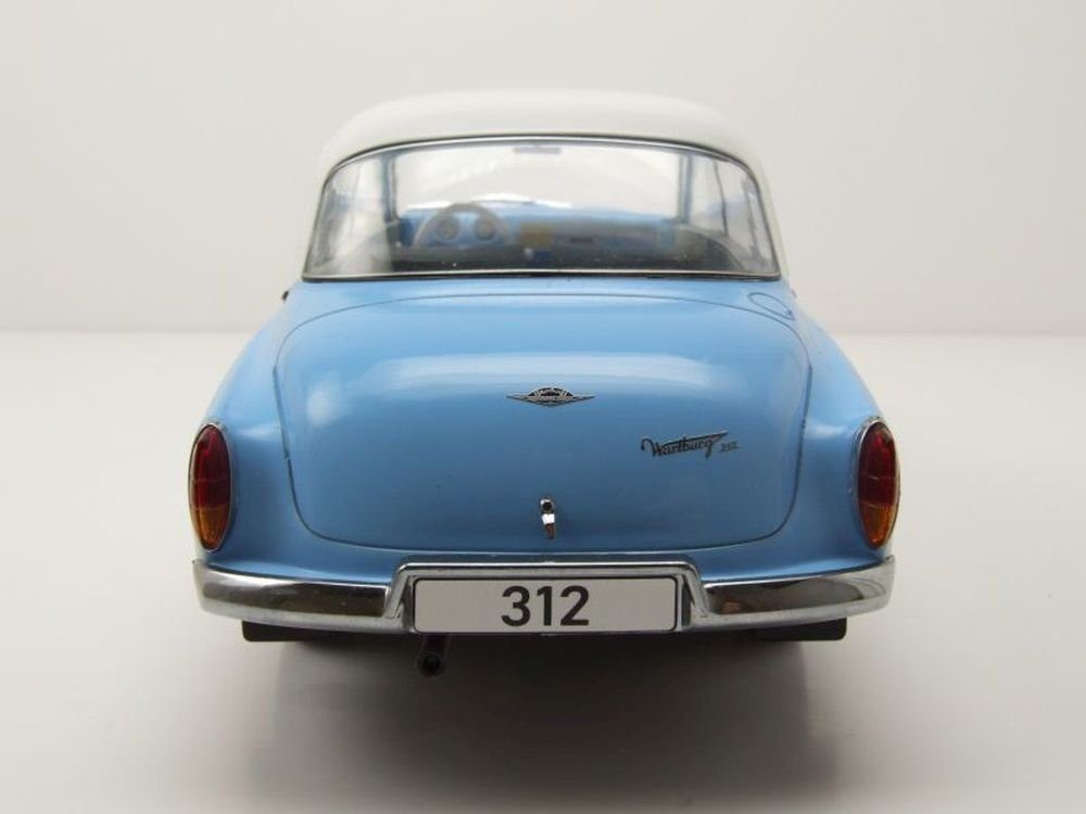 MCG Modellauto Wartburg 312 1965 hellblau weiß, Maßstab 1:18