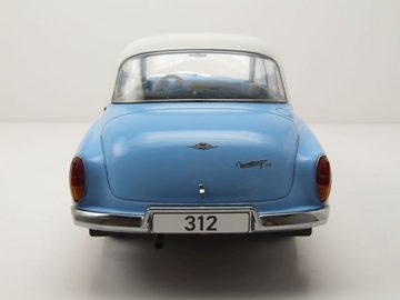 MCG Modellauto Wartburg 312 1965 hellblau weiß Modellauto 1:18 MCG, Maßstab 1:18