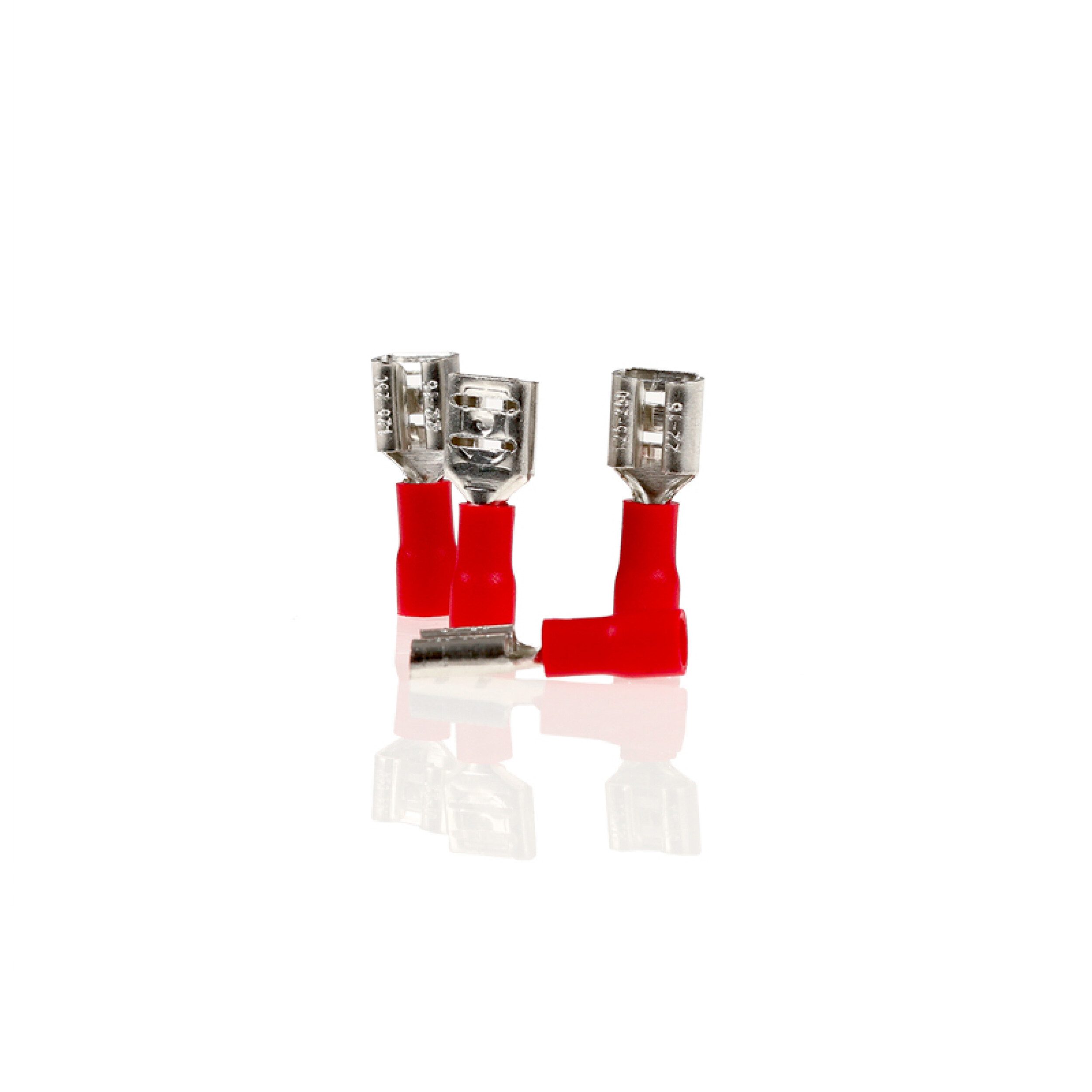 alca Kabelverbinder-Sortiment Flachsteckhülsen rot 6,3mm 10St. 0,5-1,5mm² AWG 22-16 teilisoliert, 10-tlg.