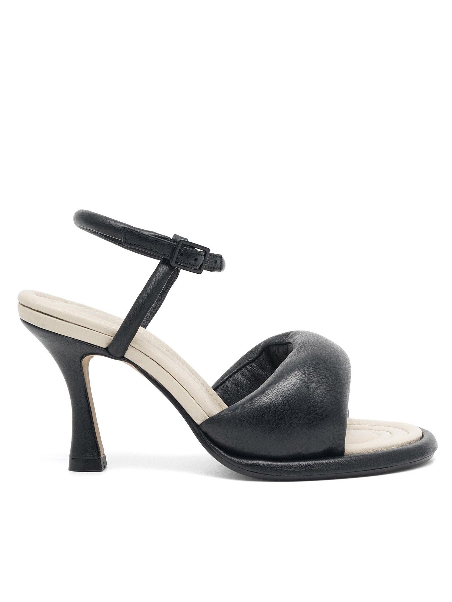 GINO ROSSI Gino Rossi SEWILLA‑02 – Damen-Ledersandalen mit Absatz Schwarz Sandale Stilettoabsatz, verstellbarer Riemen, elegant