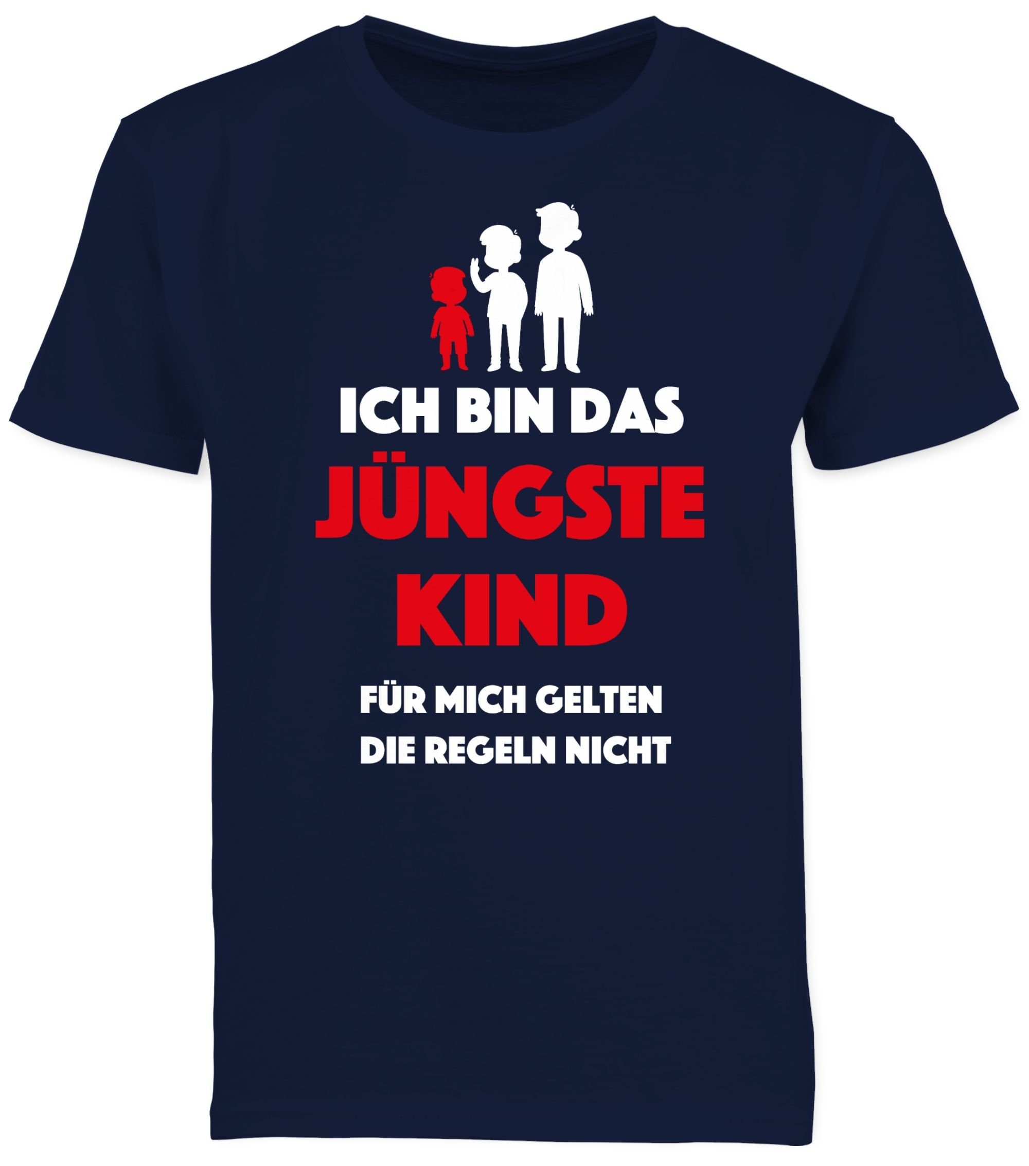 Shirtracer T-Shirt Ich bin das jüngste Kind. Für mich gelten die Regeln  nicht Statement Sprüche Kinder