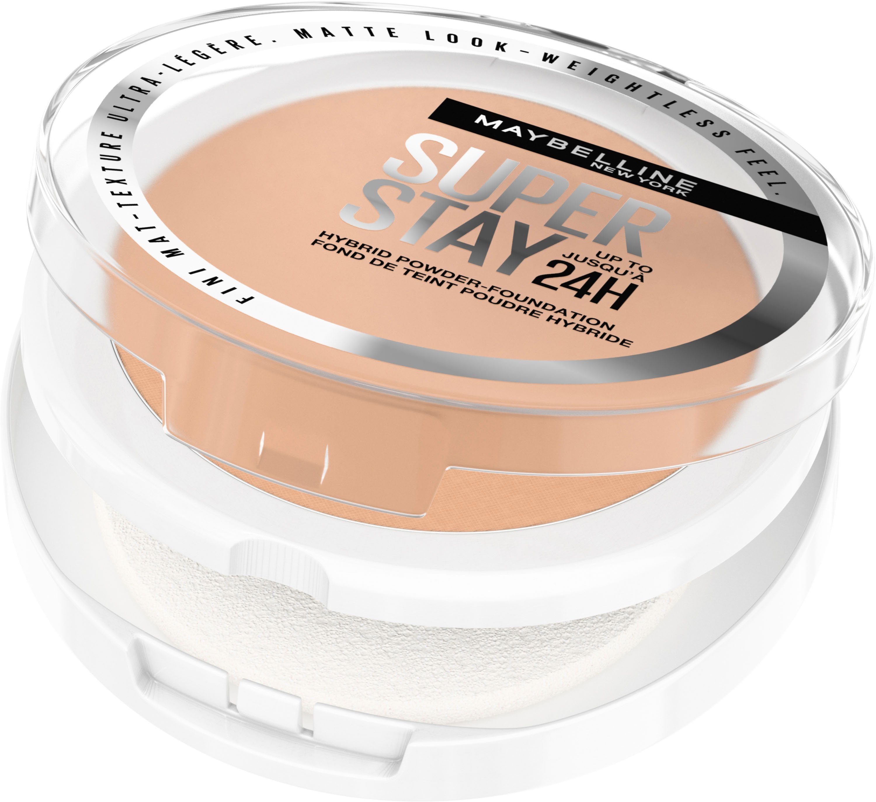 MAYBELLINE NEW YORK Foundation SUPER STAY HYBRID POWDER-FOUNDATION, mattes Finish mit Airbrush Effekt, dank leichter Pigmente