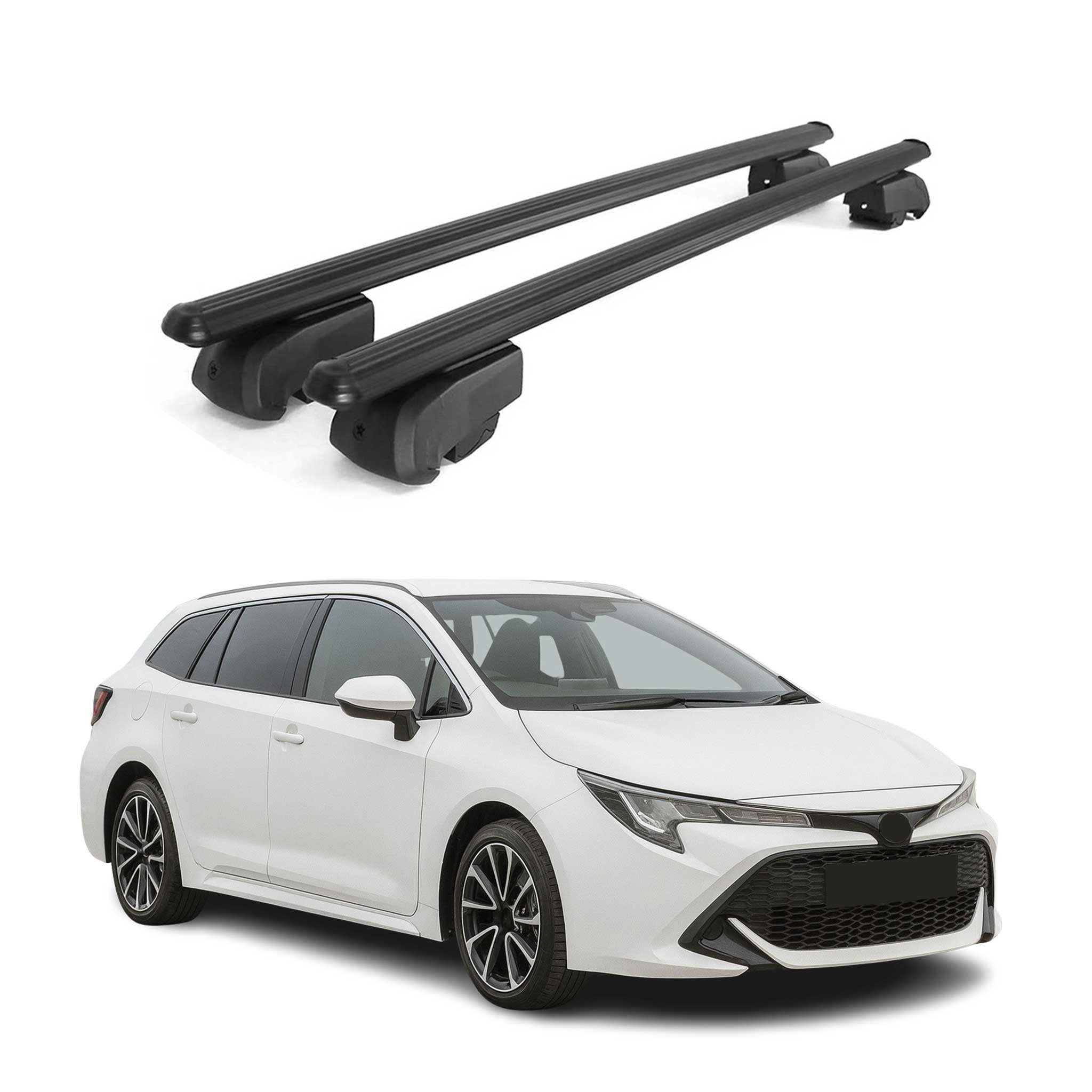 OMAC Dachträger Gepäckträger für Toyota Corolla Touring Sports 2018-2023 Alu ABE (2-St), Wasserbeständig,Abnehmbar,Multifunktional,Leichtgewichtig
