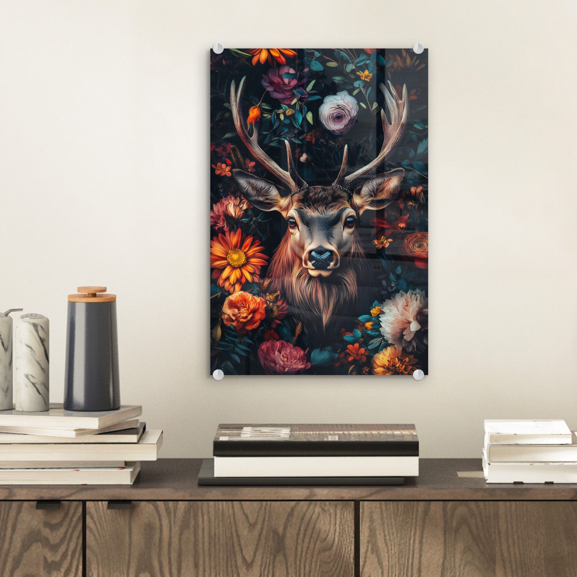 MuchoWow Acrylglasbild Hirsch - Tierporträt - günstig online kaufen