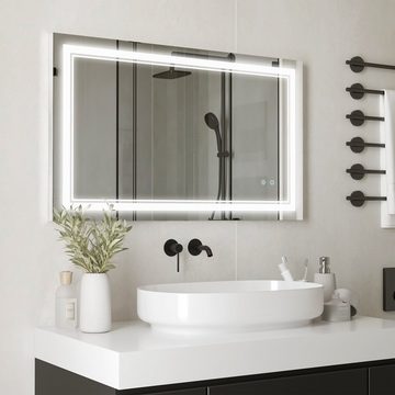 Kleankin Badspiegel Wandspiegel (Badezimmerspiegel, 1-St., LED-Spiegel), BxLxH: 60 x 100 x 3.2 cm