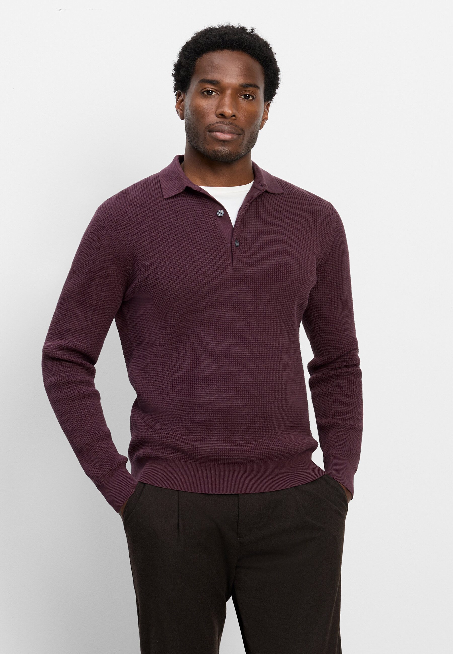 OLYMP Langarm-Poloshirt OLYMP Casual Strick, Polo langarm