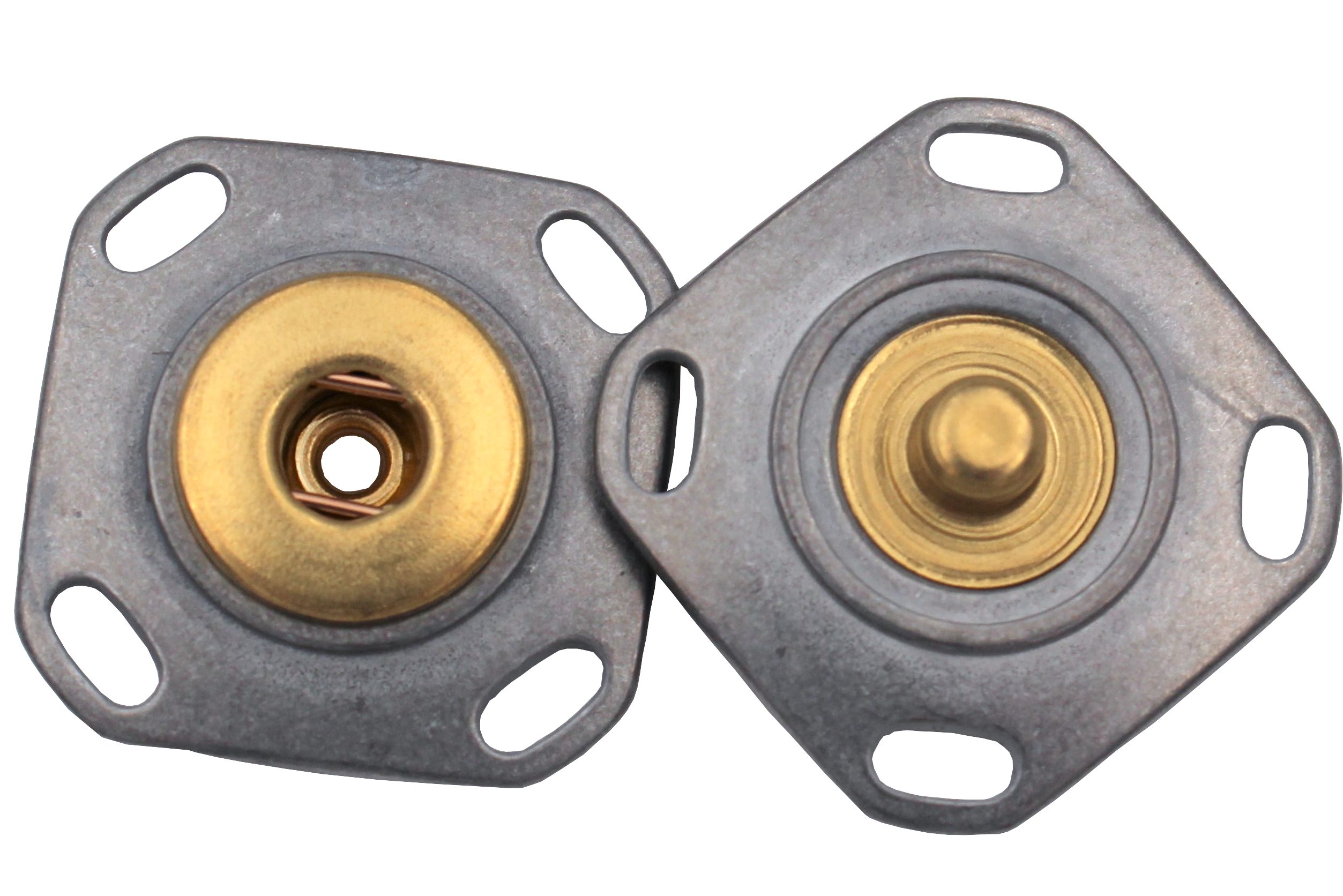 Hartmann-Knöpfe Druckknopf 5 Stück stabile silber gold eckig Metall Druckknöpfe zum Annähen