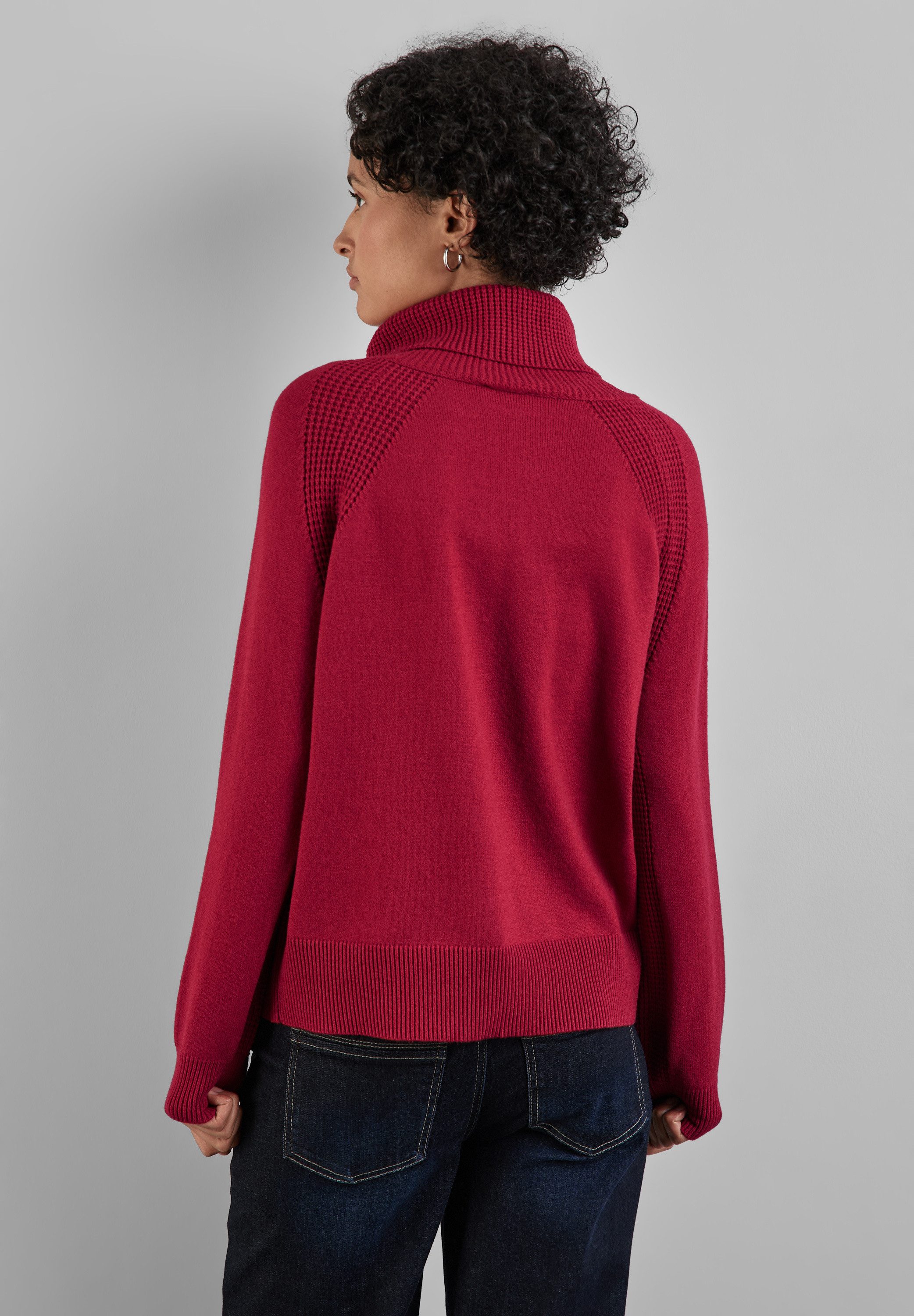 STREET ONE Stehkragenpullover Feinstrick
