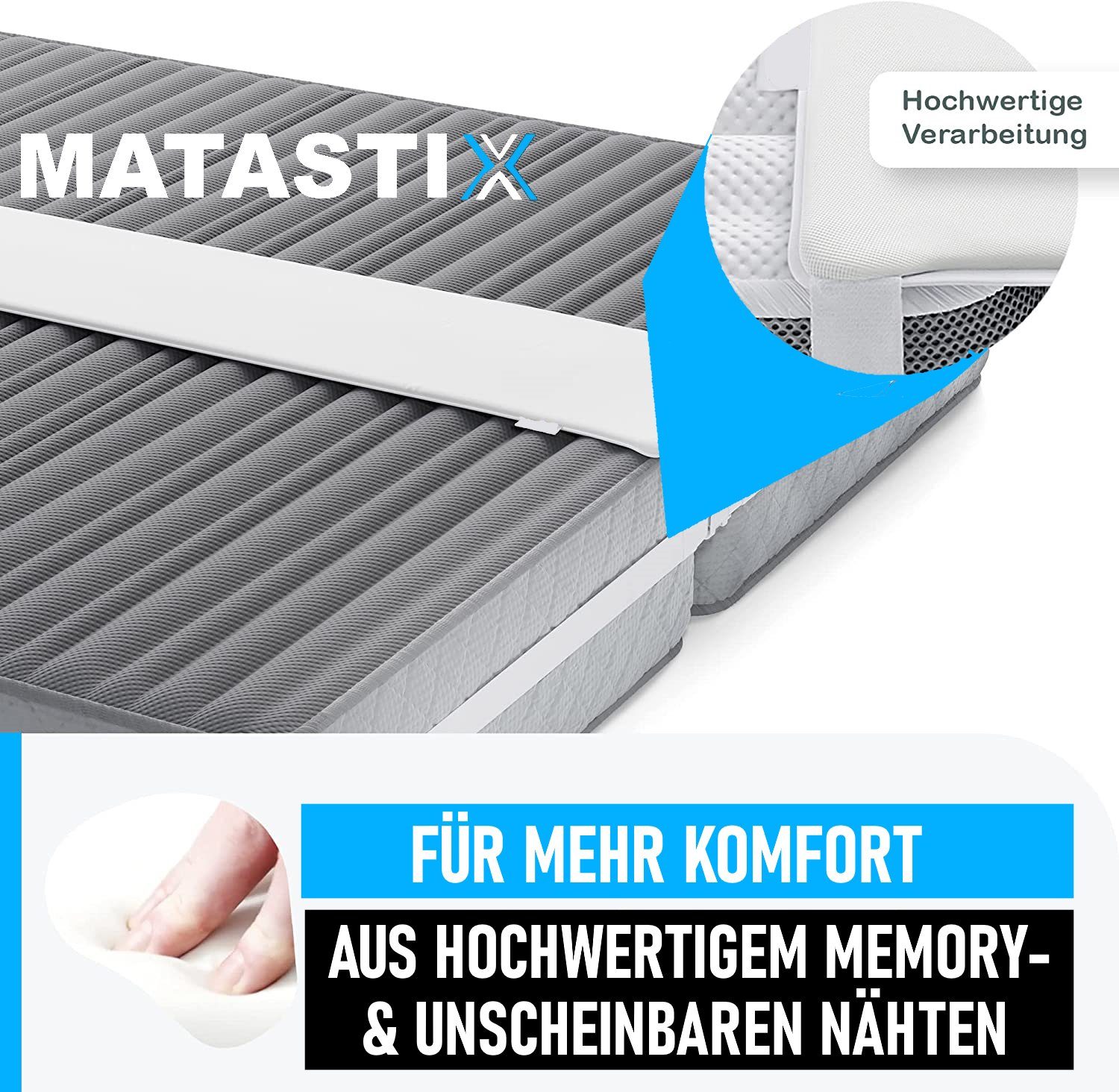 200x20cm MATASTIX MAVURA, Spanngurt Matratzen Doppelbettbrücke Matratzenkeil Ritzenfüller für Liebesbrücke Matratzenverbinder mit