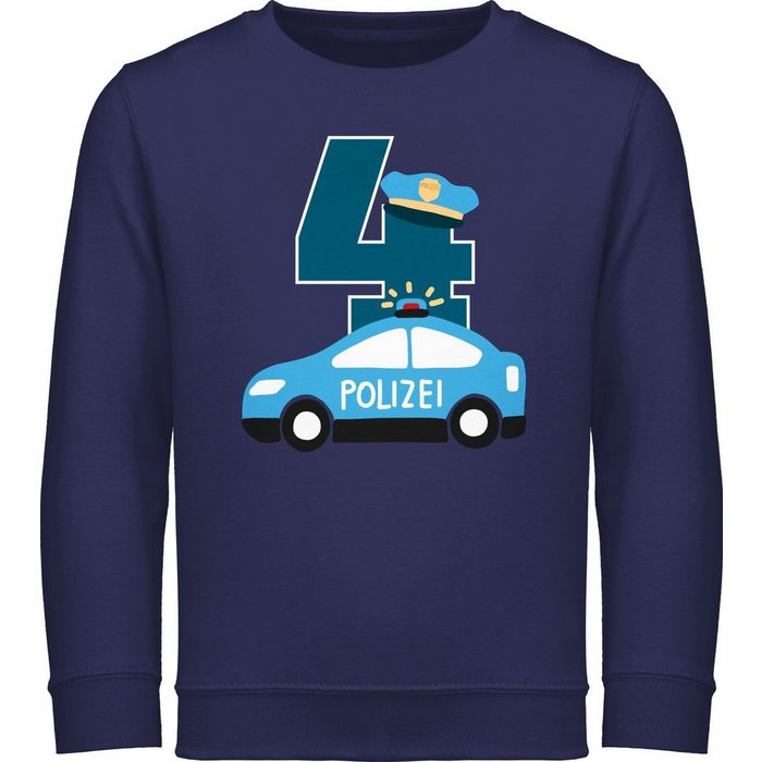 Shirtracer Sweatshirt Polizei Vierter - 4. Geburtstag - Kinder Premium Pullover polizei - kindergeburtstag pullover