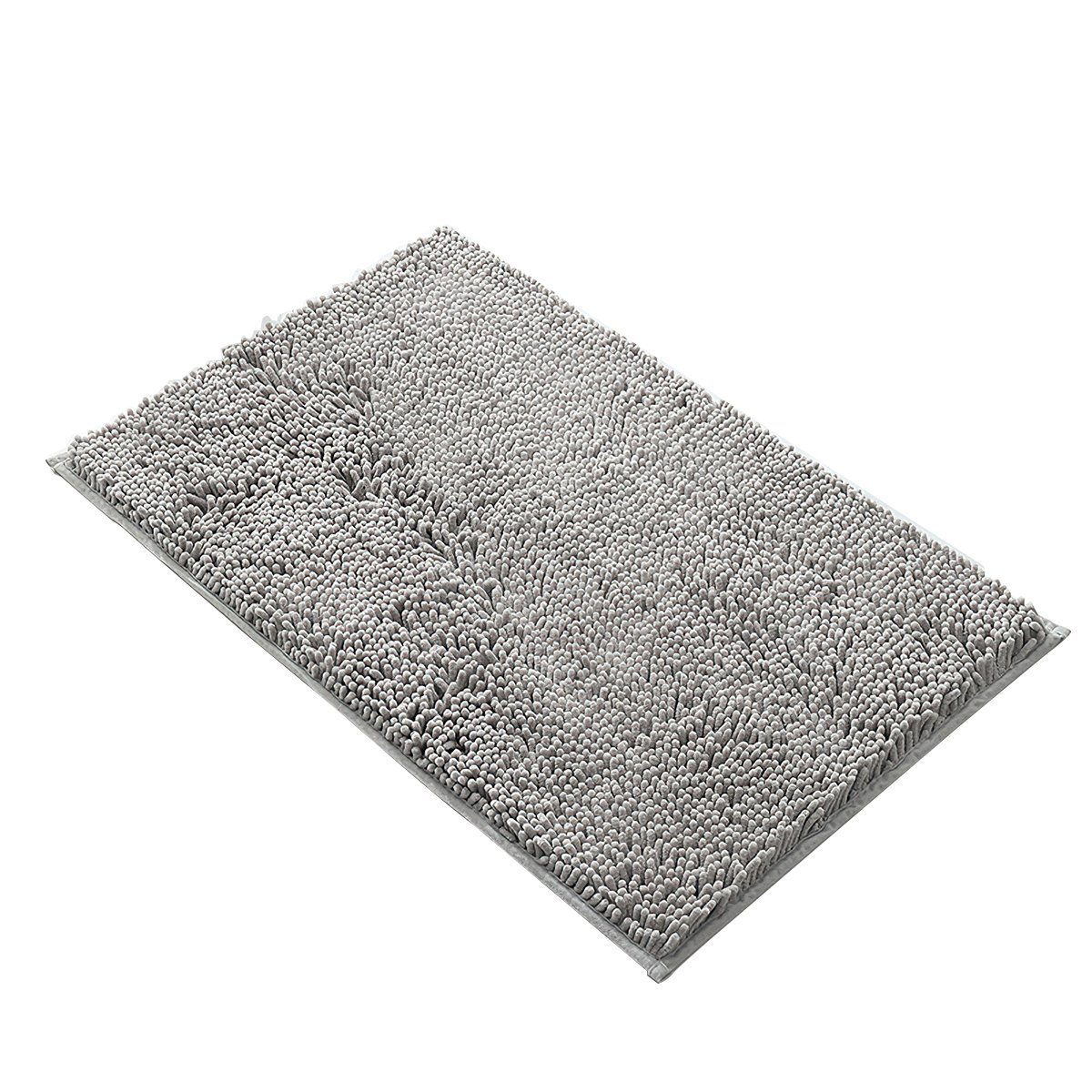 Schmutzabweisende Fußmatte, Antirutschmatte für den Innen- und Außenbereich,  Super saugfähige Eingangsmatte, Maschinenwaschbar, Weichbodenmatte  (Braun-Blau, 50