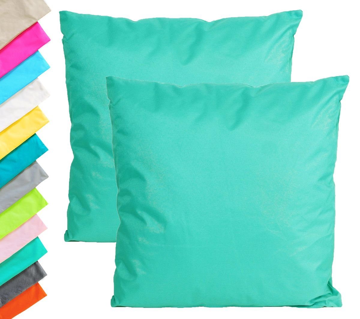 JACK Kissenbezüge JACK 2er Set Outdoor Kissenhülle Kissenbezug 45x45cm Wasserfest, (2 Stück), robust und strapazierfähig, Wasserabweisend, für Innen & Außen