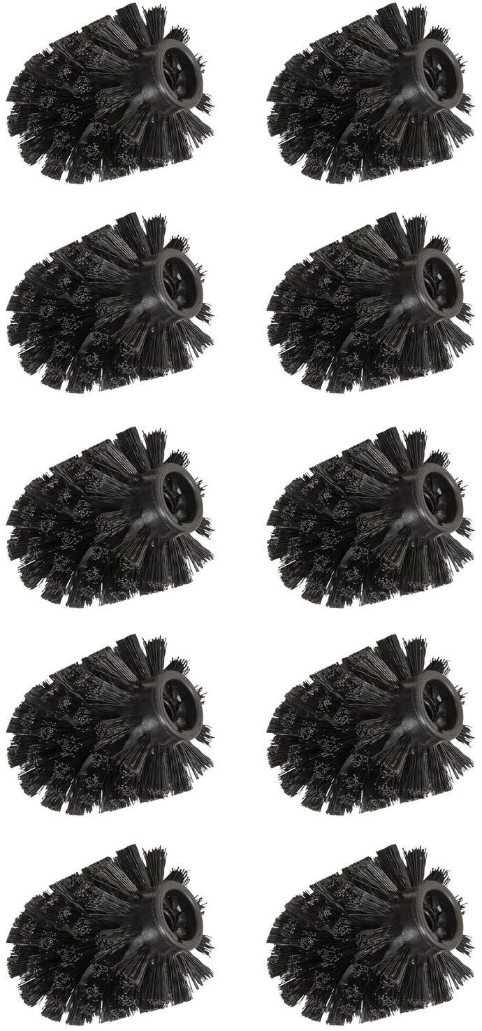 WENKO WC-Reinigungsbürste, (Set, 10-tlg), Ersatzbürstenkopf für WENKO WC-Bürsten, Ø 8 cm, Kunststoffborsten
