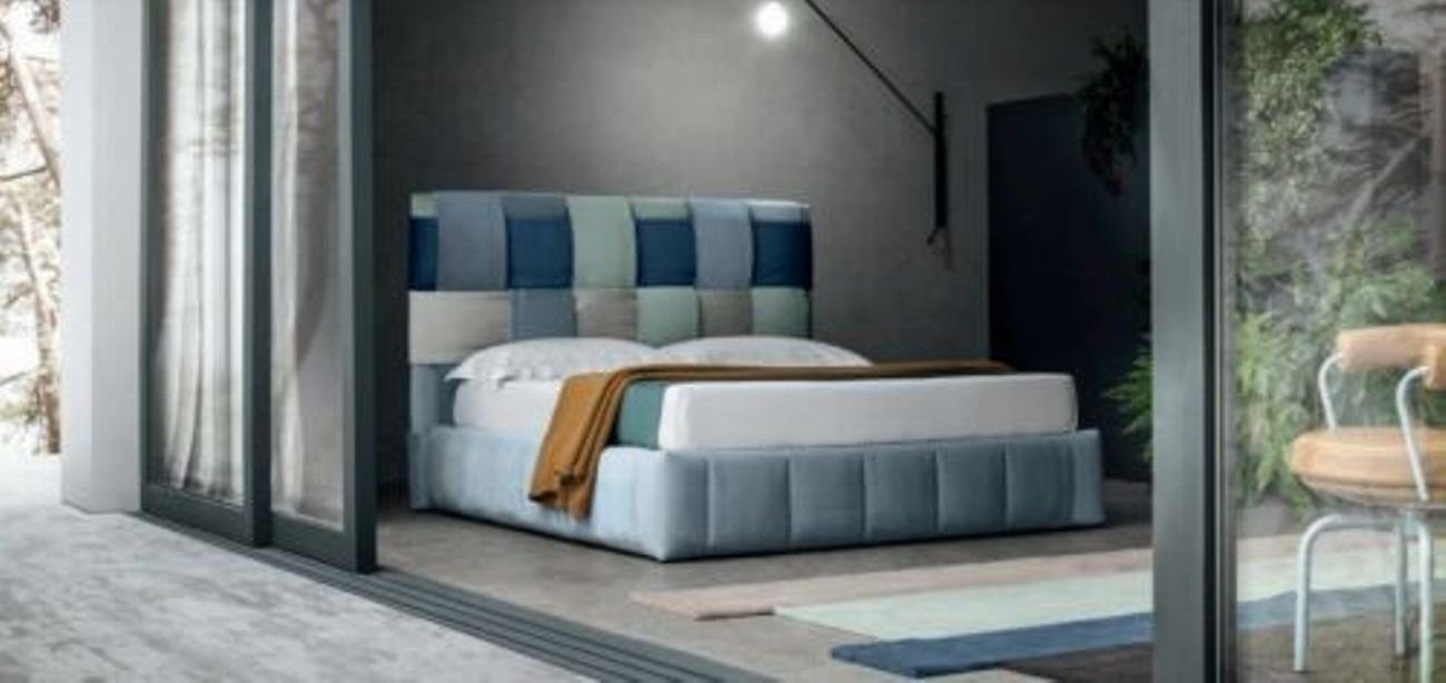 JVmoebel Polsterbett, Modern Luxus Betten Polster Textil Hochwertiges Schlafzimmer