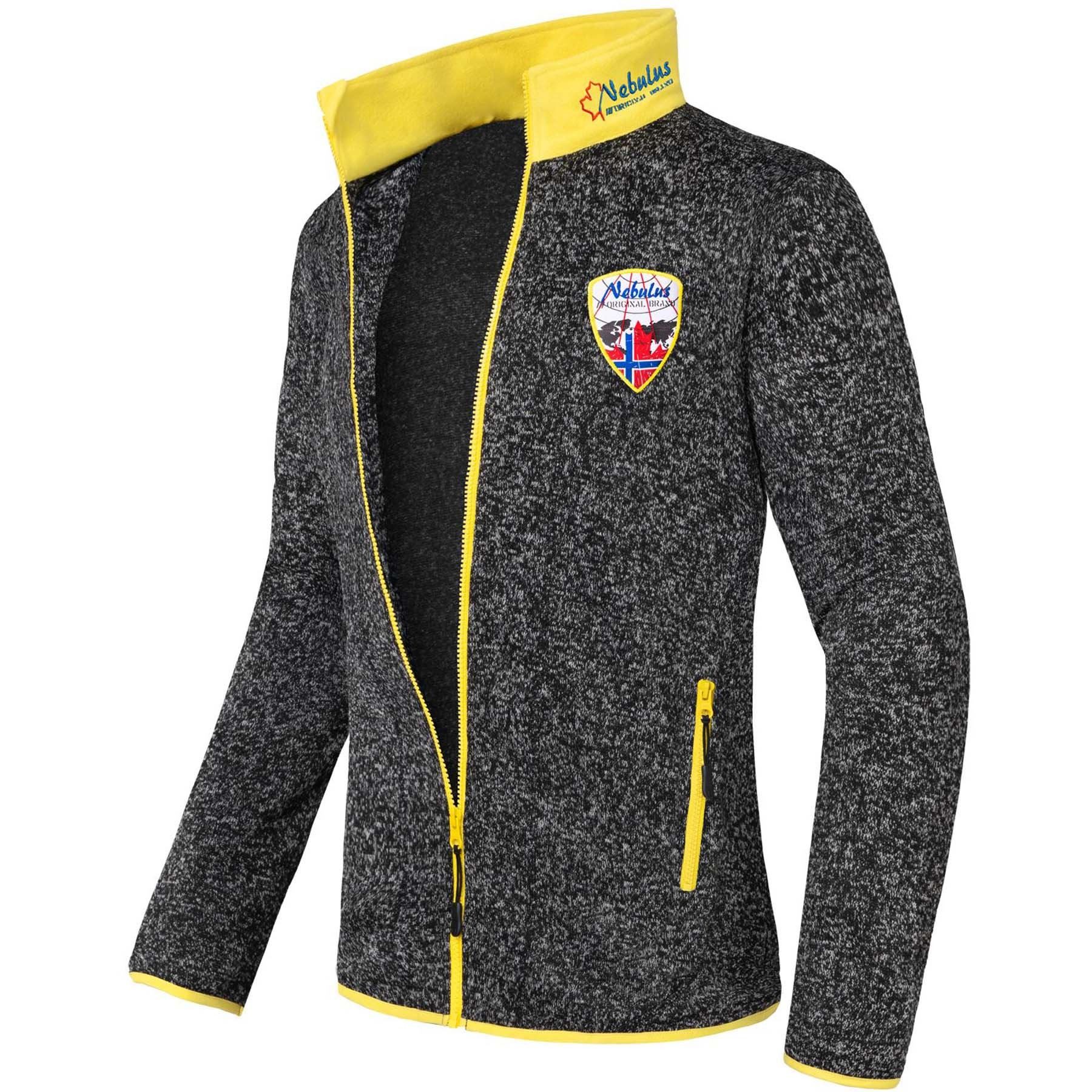 Fleecejacke VLADO, P4512 - Herren, schwarz-gelb, L