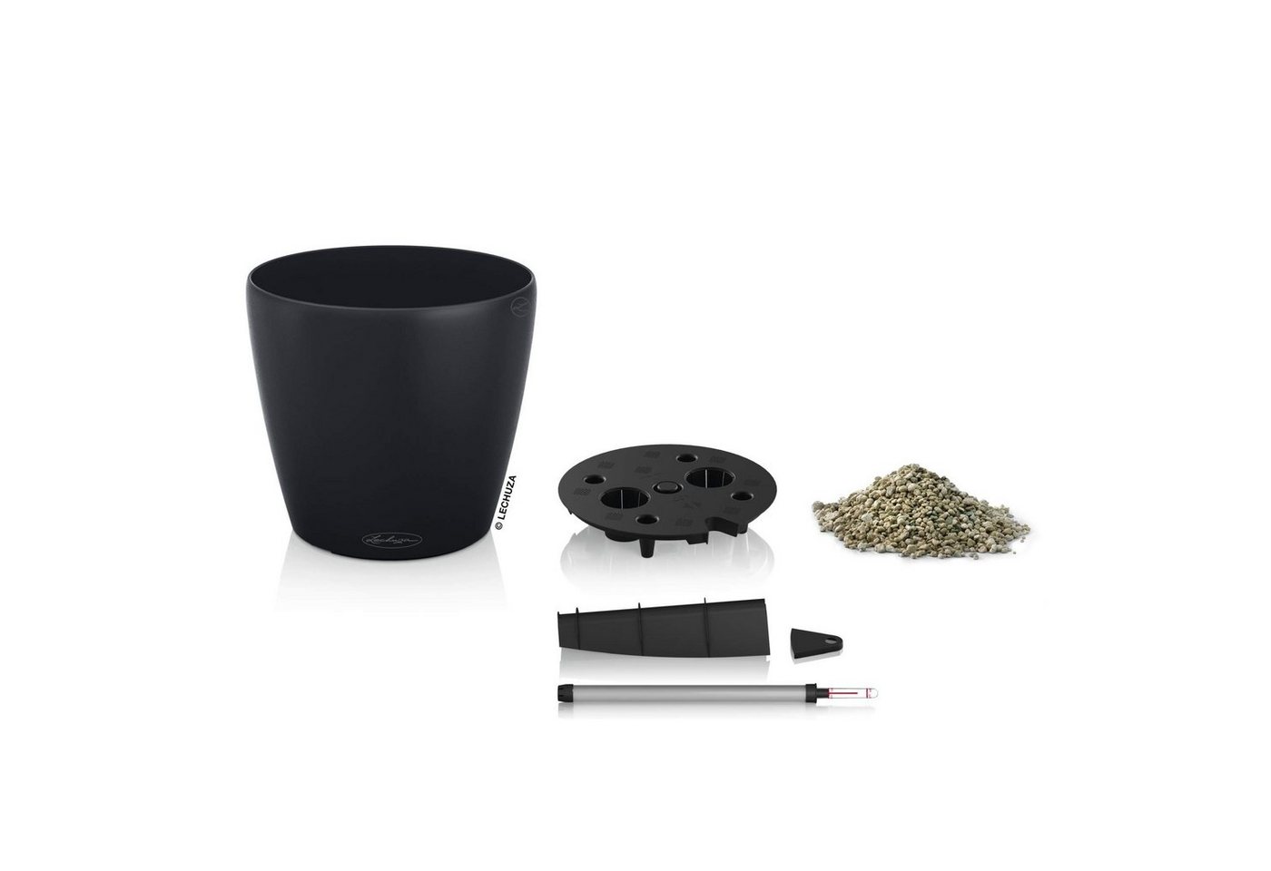 Thumbnail - Lechuza® Blumentopf Classico Color 43 - schiefergrau matt, AIO Komplettset