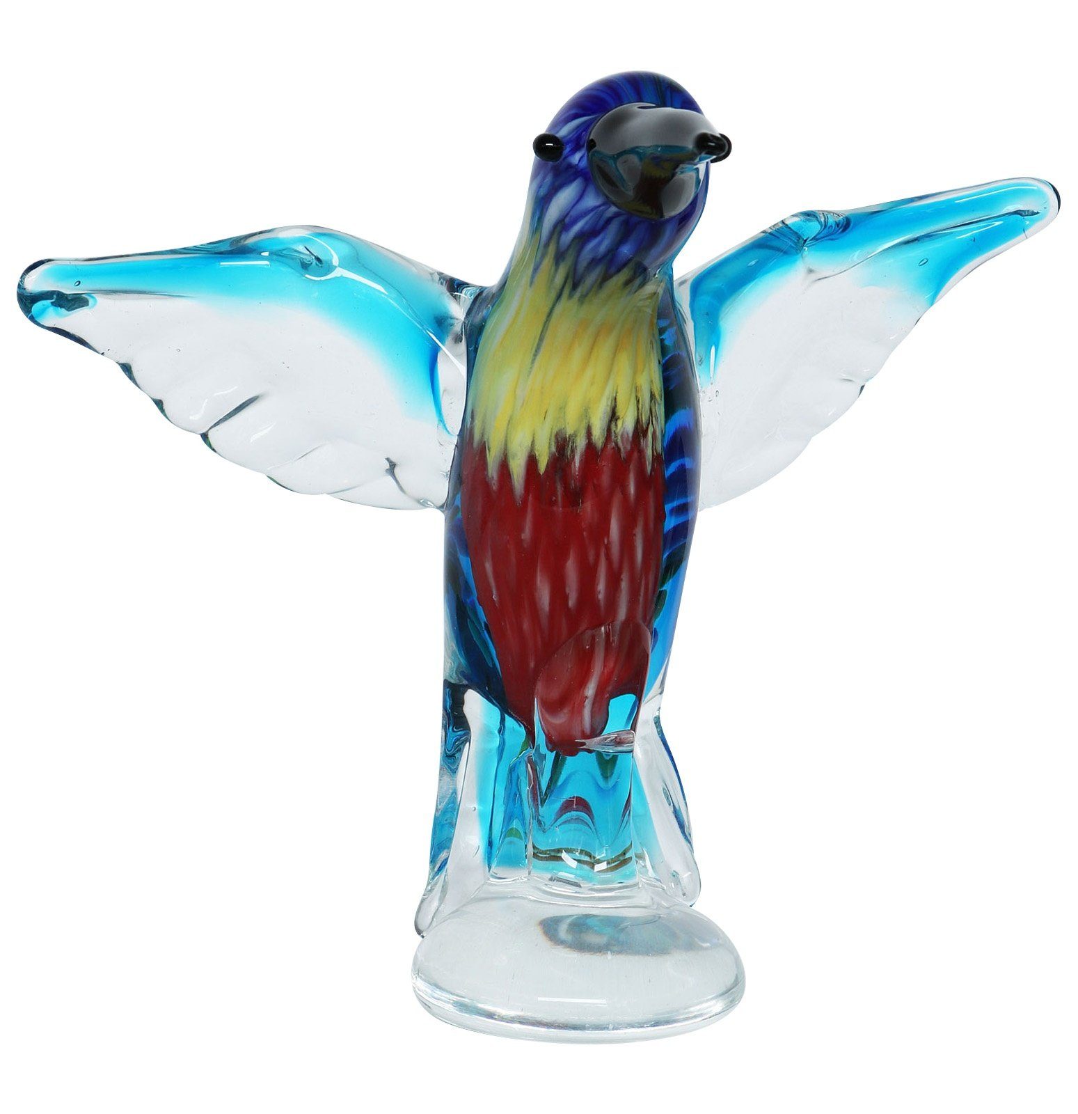 Aubaho Dekofigur Glasfigur Figur Skulptur Kolibri Vogel Glas Glasskulptur Murano Antik-