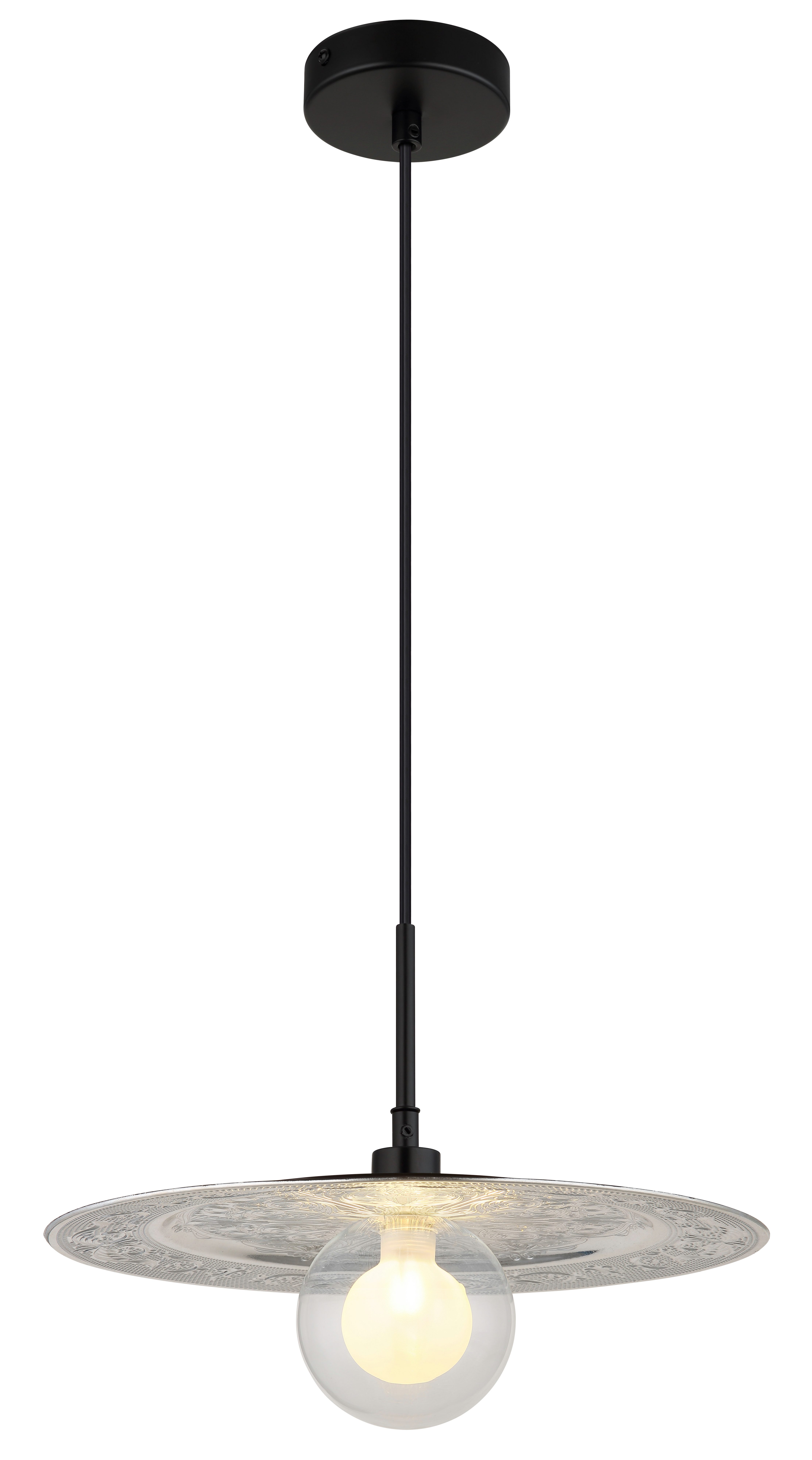 GLOBO LIGHTING Hängeleuchte RIGA, ohne Leuchtmittel, Hängelampe / Schlafzimmer / Küche / Esszimmer / Wohnzimmer / rund