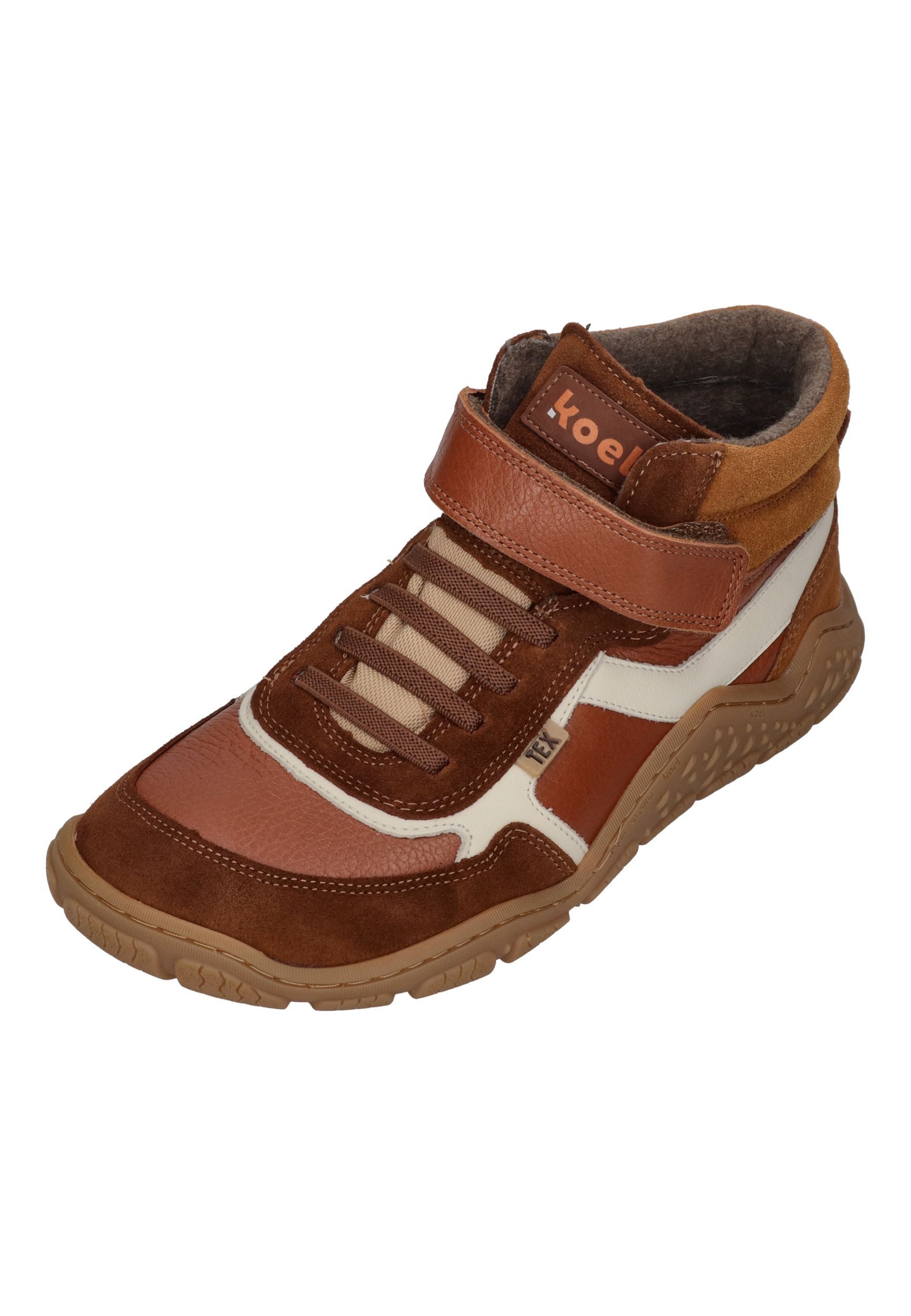 KOEL RAMI WOOL TEX Barfußschuh cognac