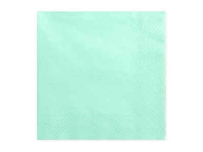 partydeco Papierserviette, Servietten 33x33cm mint, 20 Stück