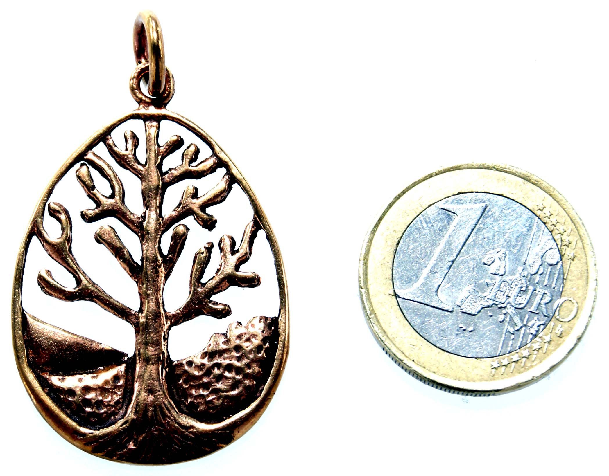 Kettenanhänger Bronze Yggdrasil Kiss Lebensbaum Baum Anhänger Lebens Leather Life of of Tree