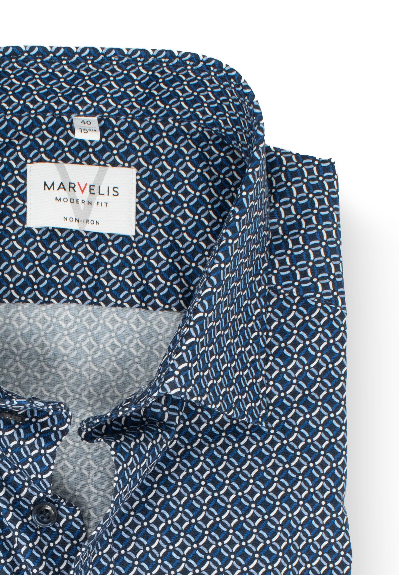 MARVELIS Businesshemd Modern Fit normale, leicht taillierte Schnittführung günstig online kaufen